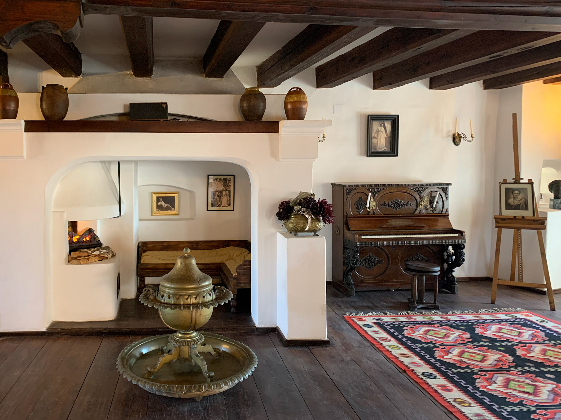 Music Room in Bran Castle, the retreat of Queen Marie.