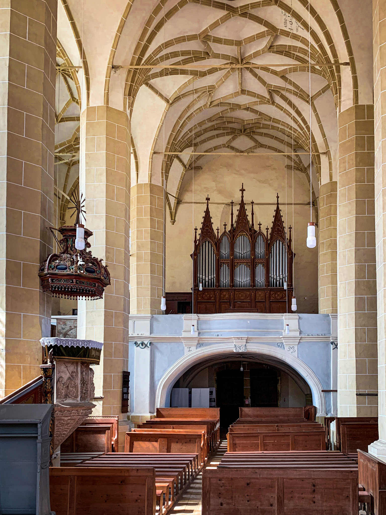 Church organ at the church