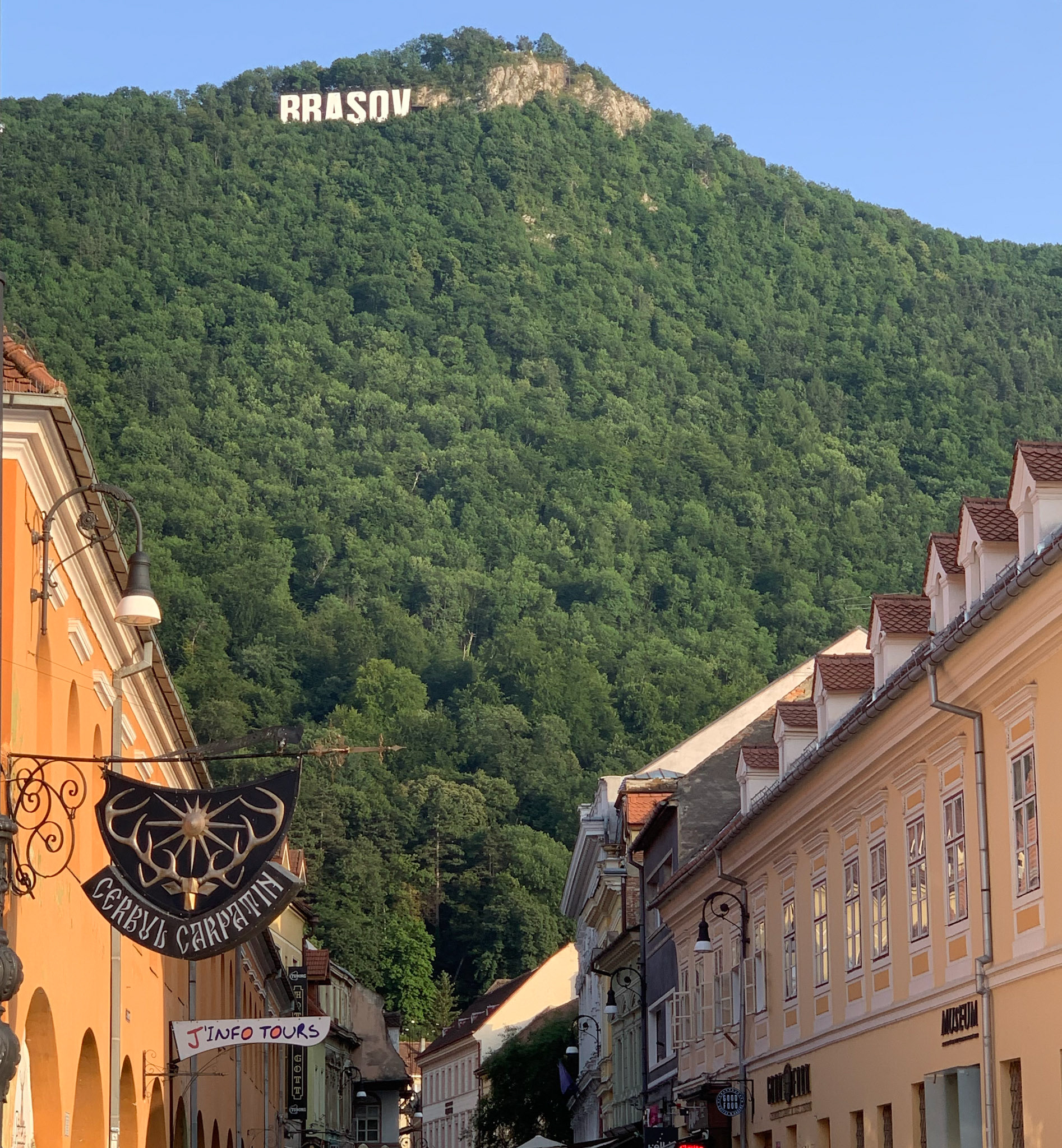 View of the Brasov sign at Tampa peak