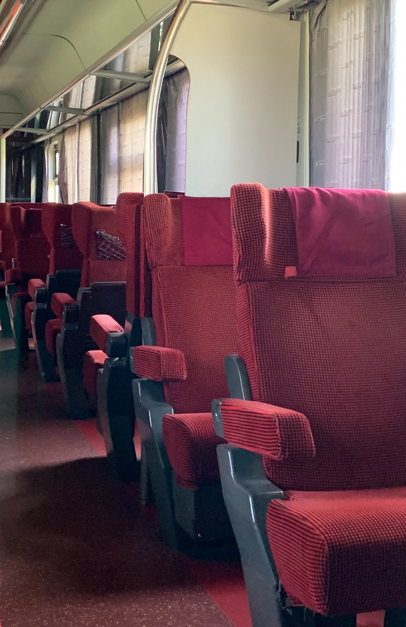 Empty seats in our train