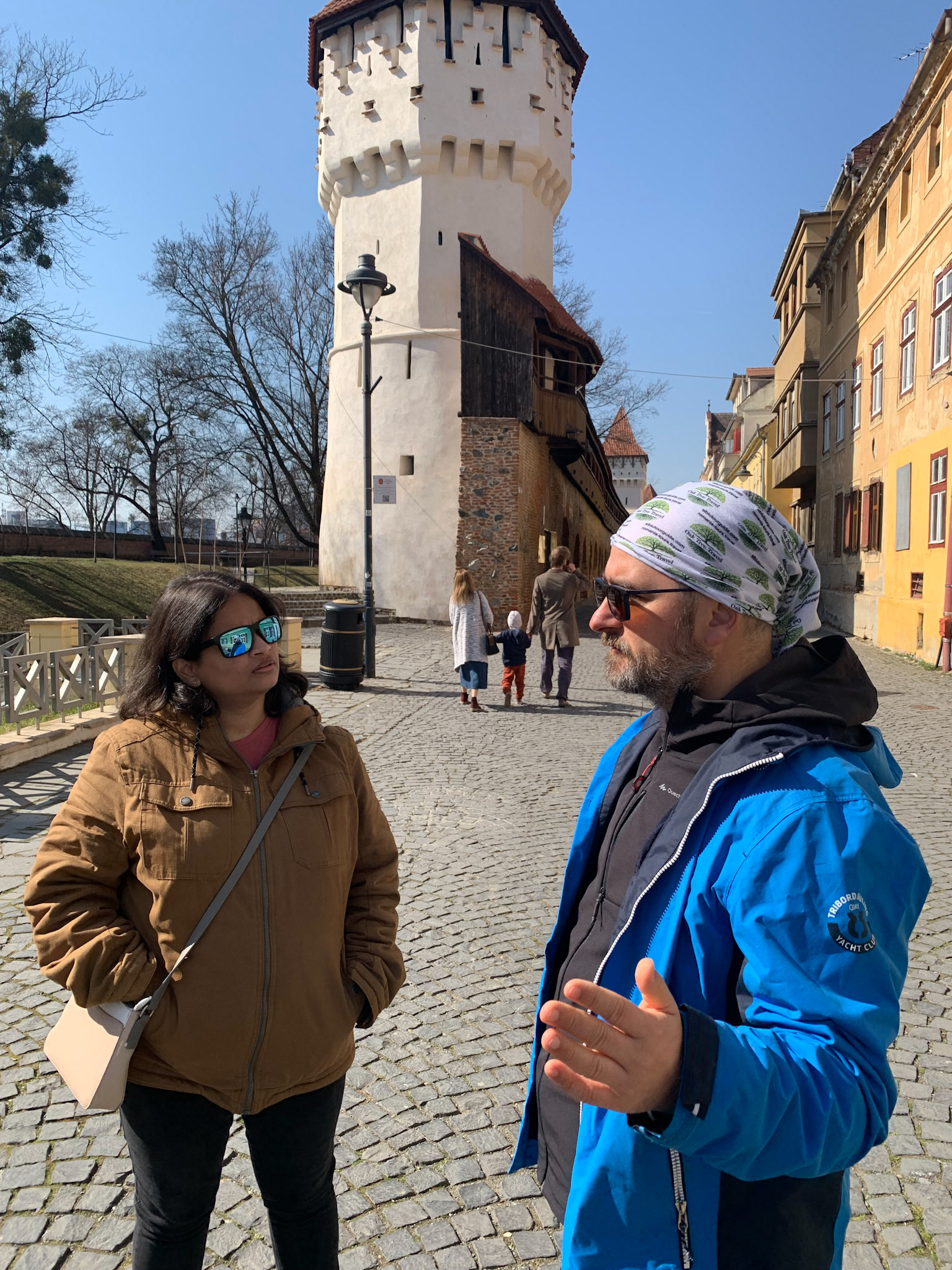 Florin explaining the story of the defense towers
