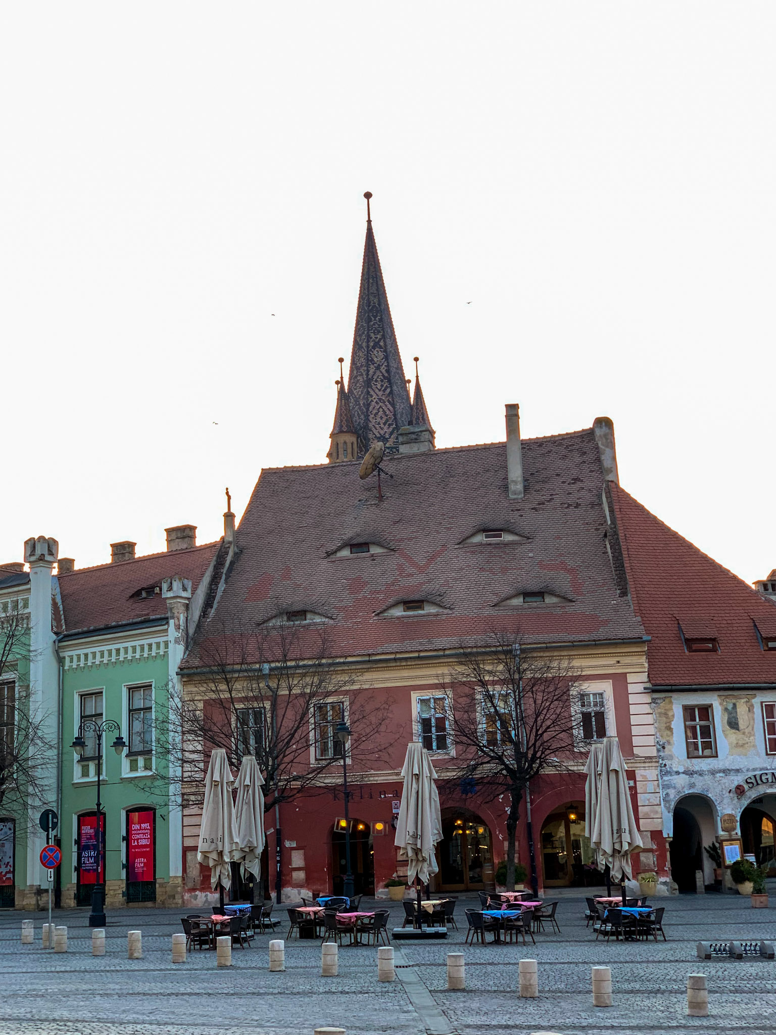 The tall roofs of the house led to attics, but needed some ventilation, hence the eyes were built.