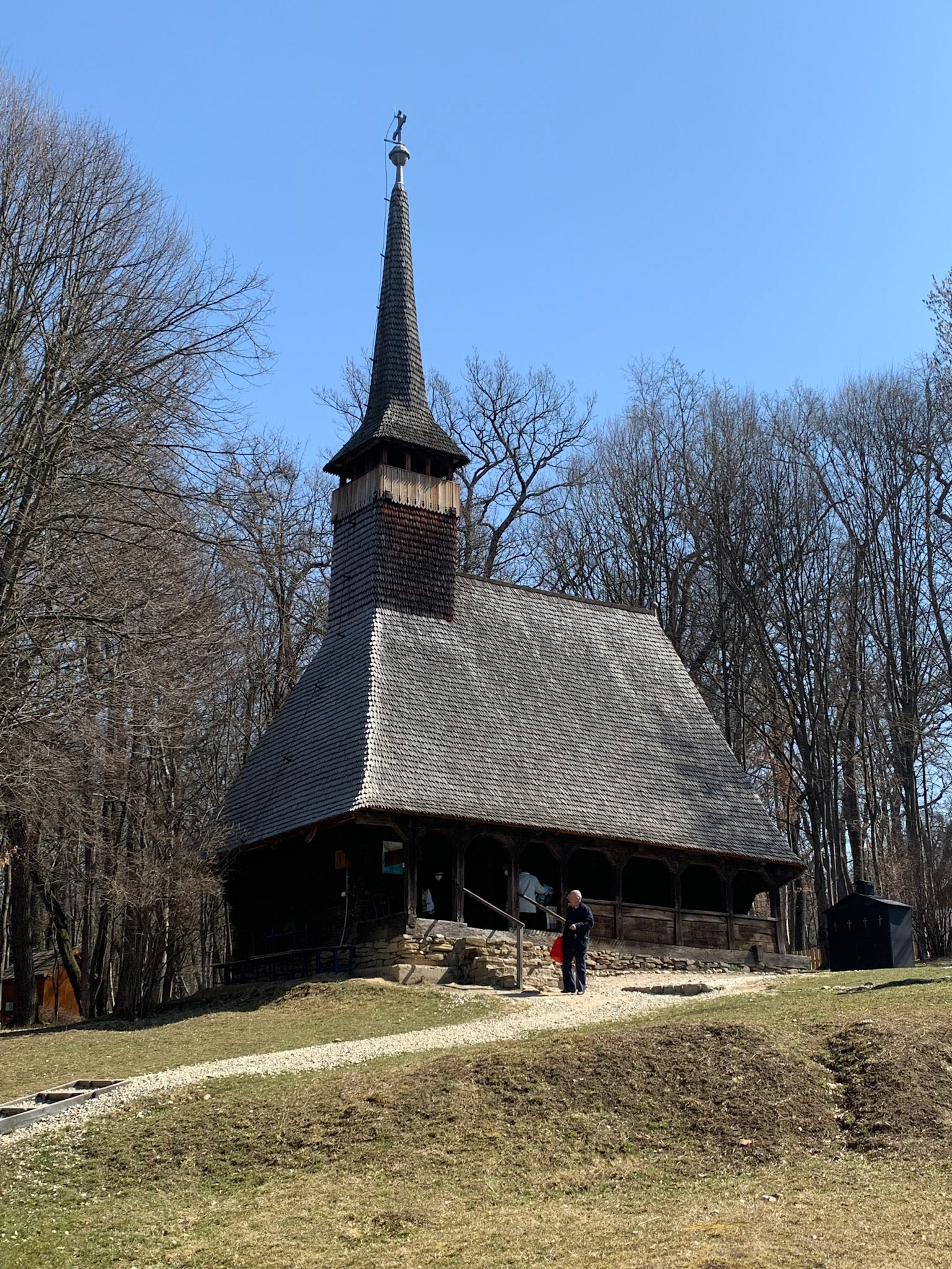 One of the living churches at the Astra museum. We actually got a loaf of bread and the service had just wrapped up.