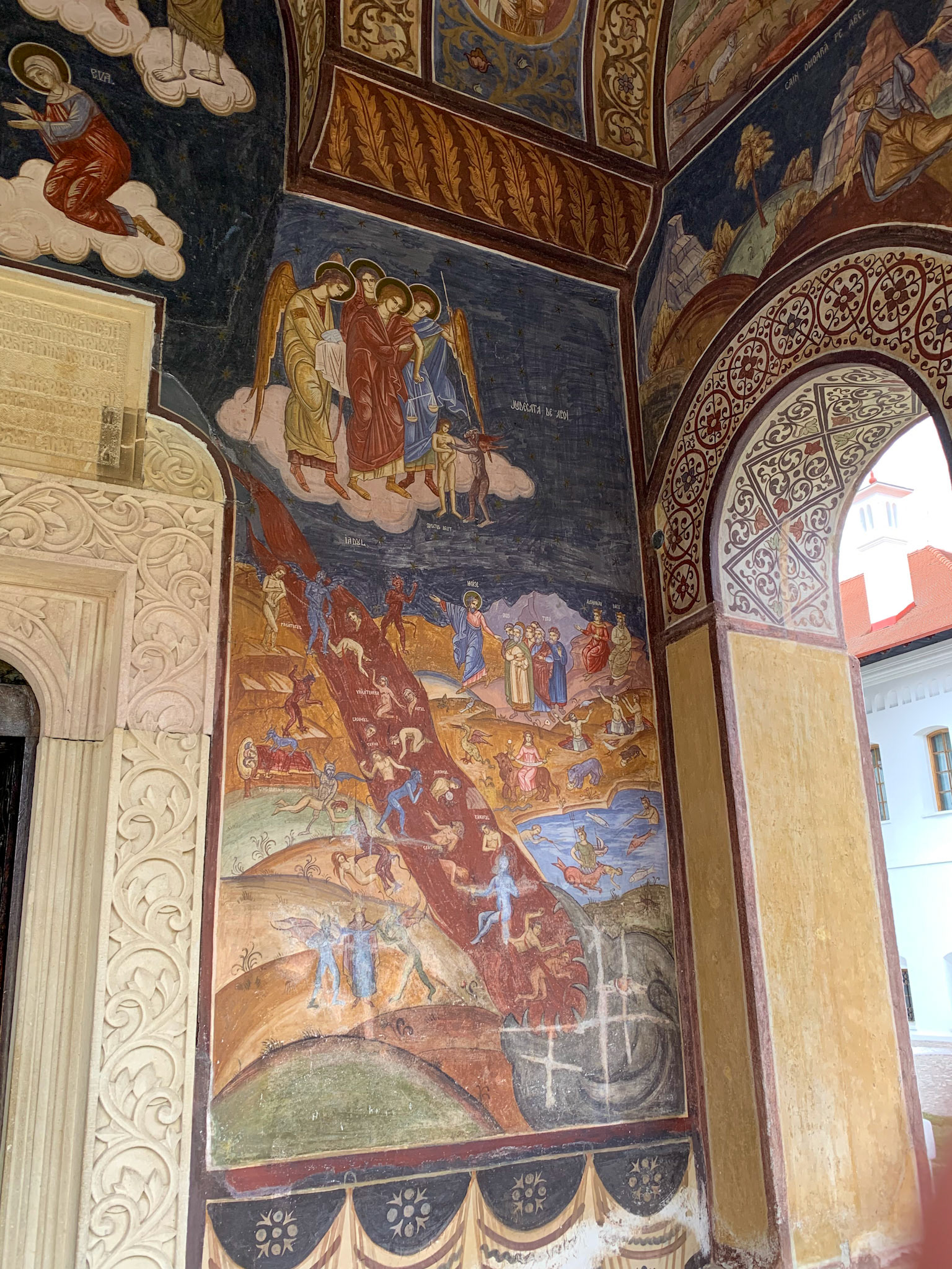 An interesting fresco of the Final Judgement where Christ returns to the Earth to judge people for what they had done.