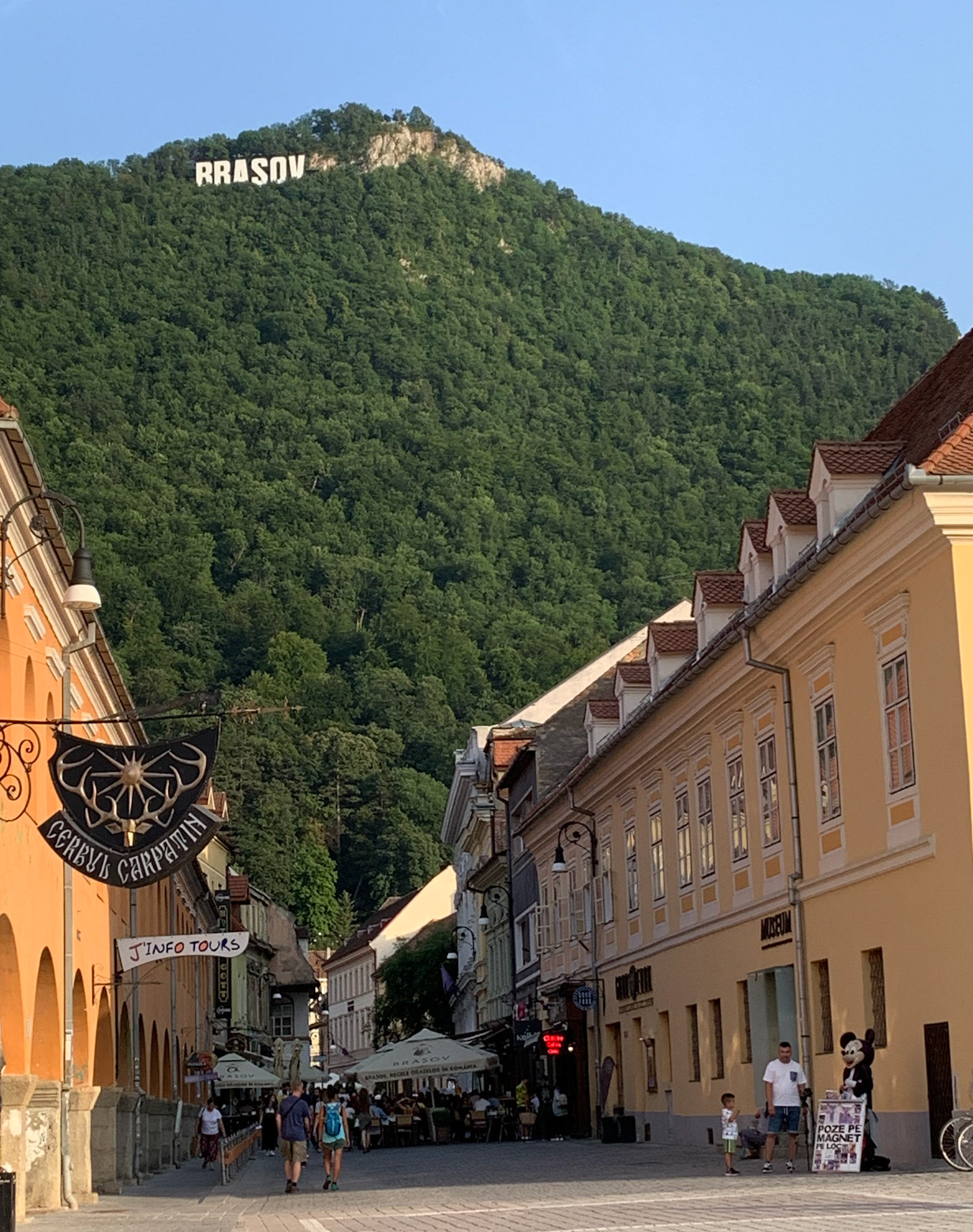 View of the Brasov sign at Tampa peak
