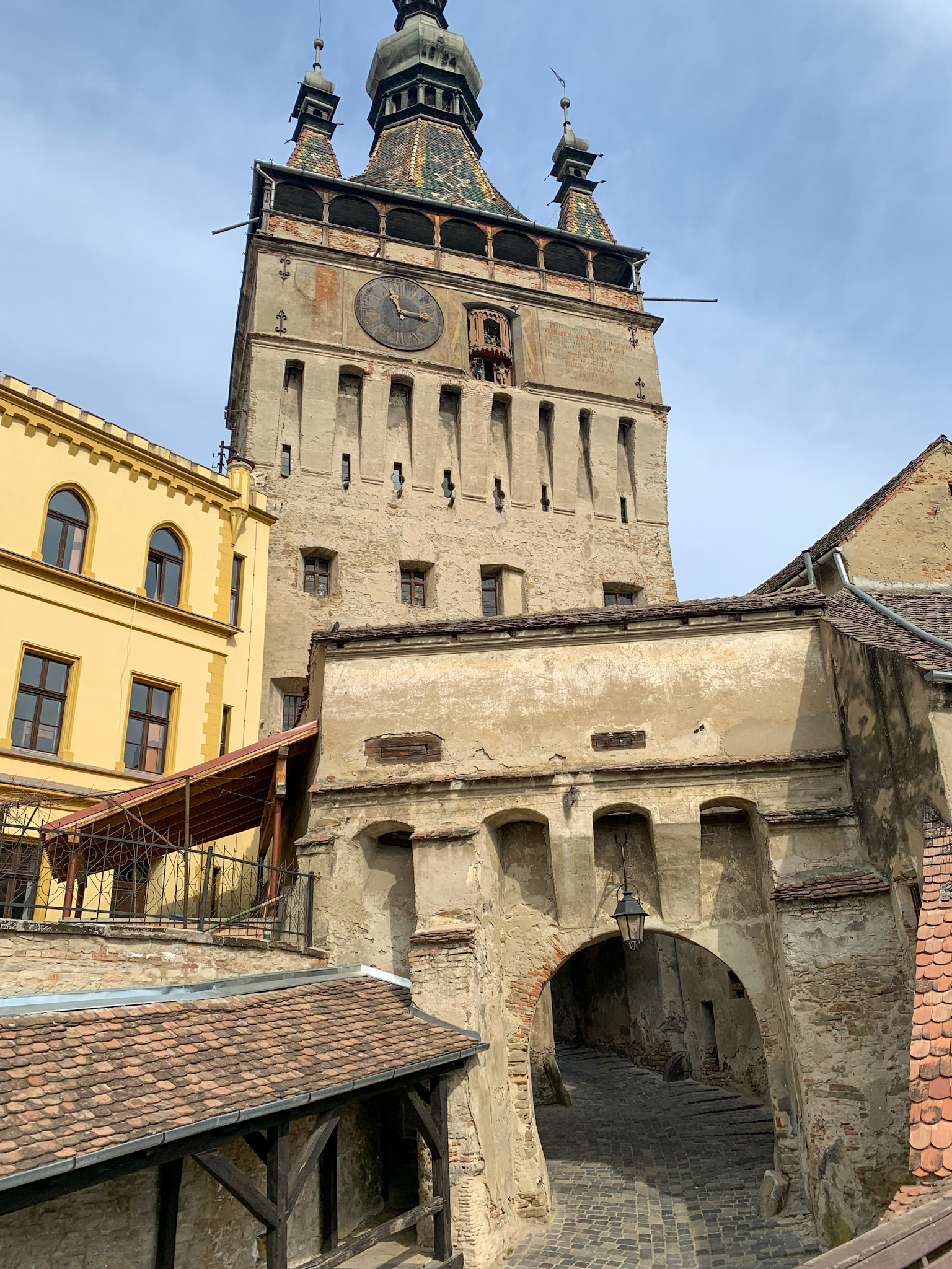 View Clock Tower of Sighișoara from Lower City