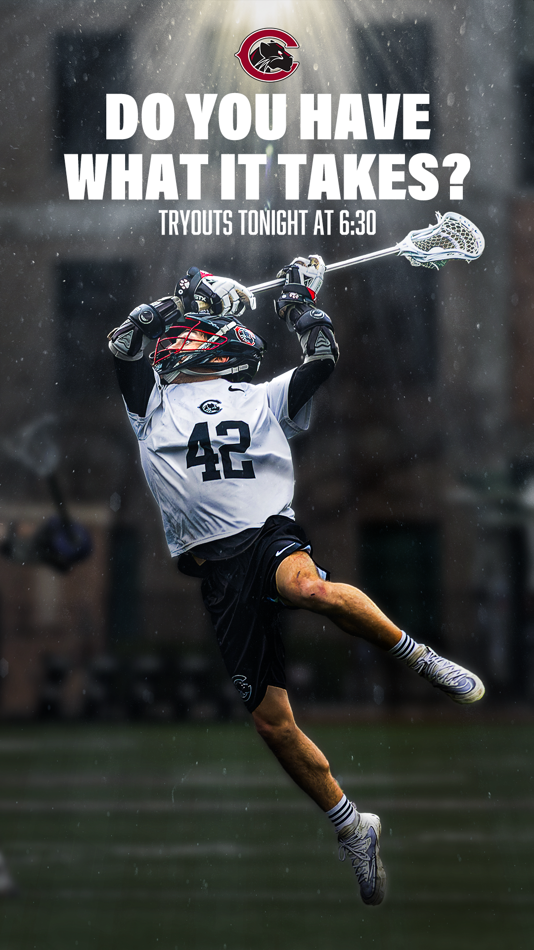 Social Media Story promoting Chapman Lacrosse Tryouts