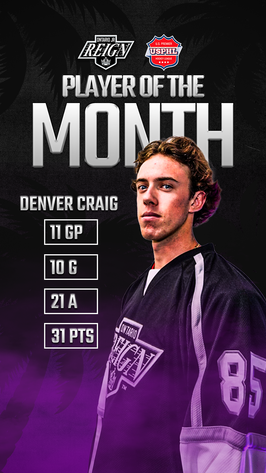 Player of the Month Story Post
