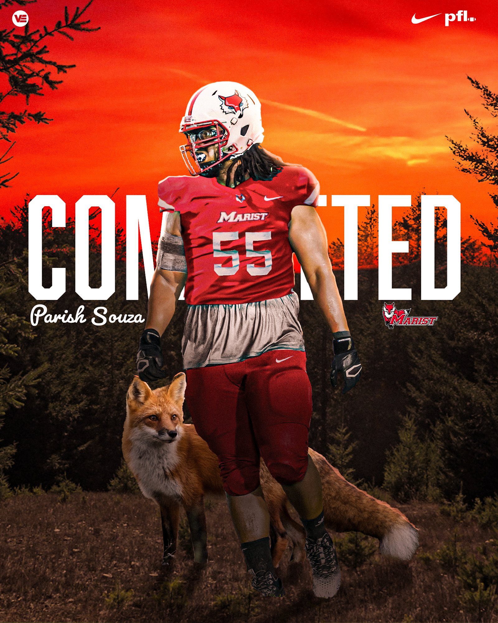 Parish Souza Commits to Marist (With Jersey Swap)