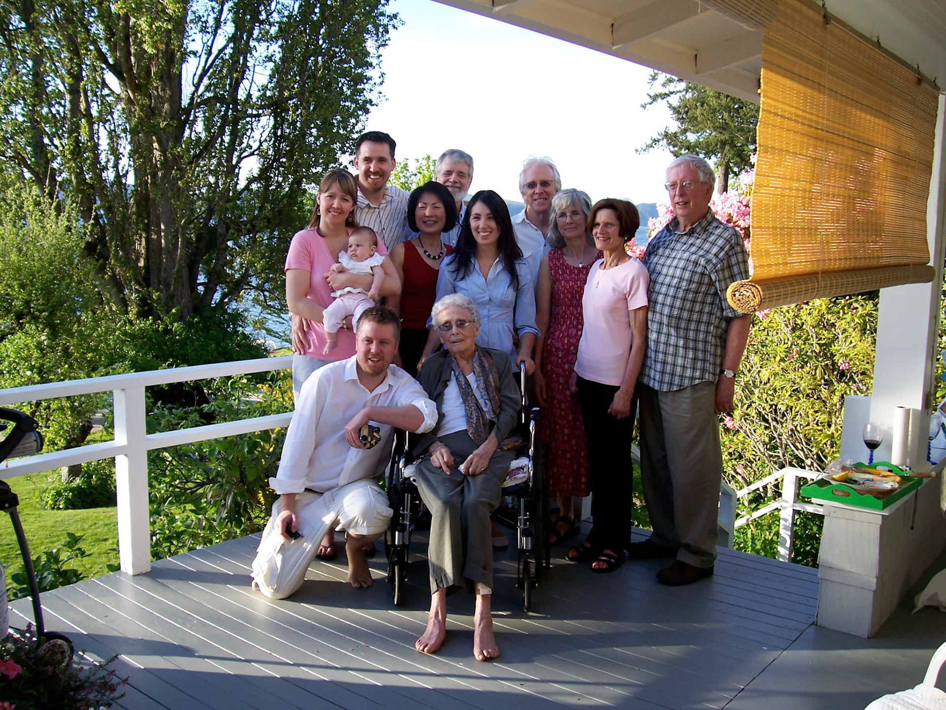 La famille Reeve à Seabeck avec leur petite-nièce Addey