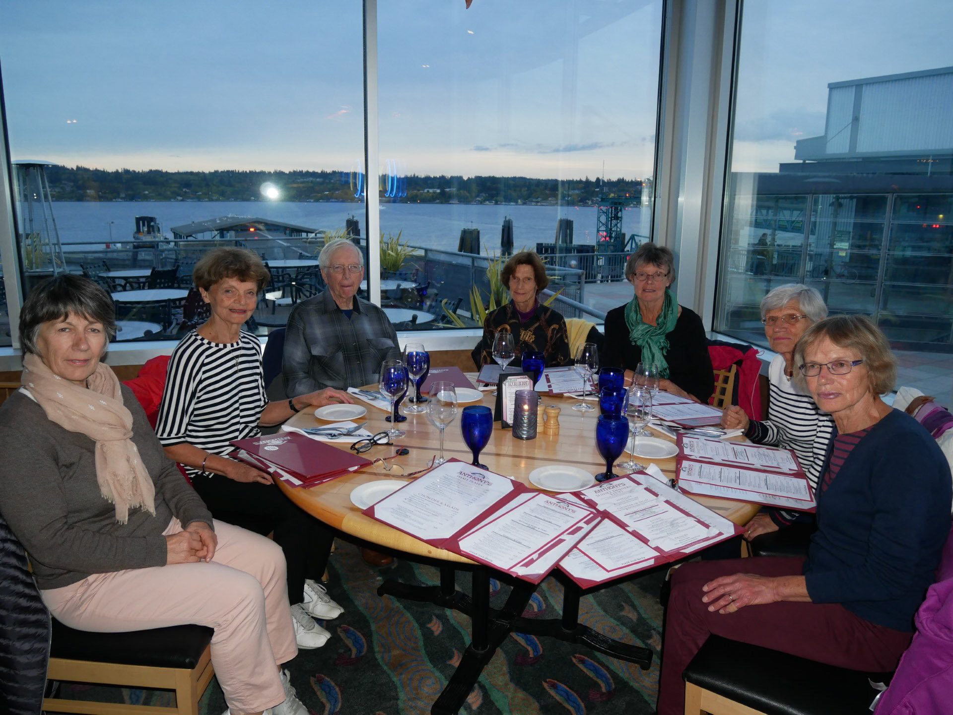 With her sisters gathered at Anthony’s for a meal