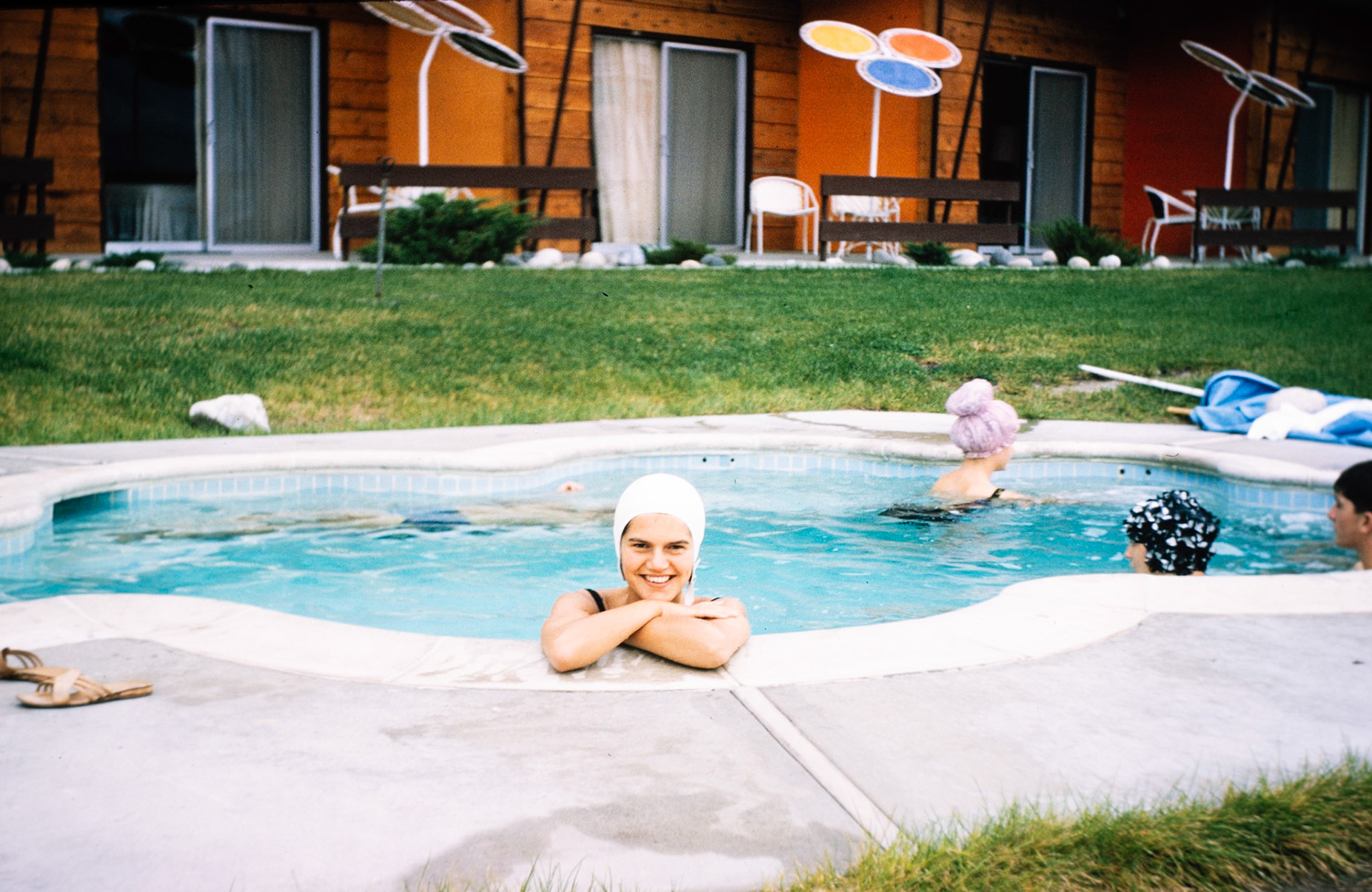 Enjoying the pool, Lake Chelan, WA.