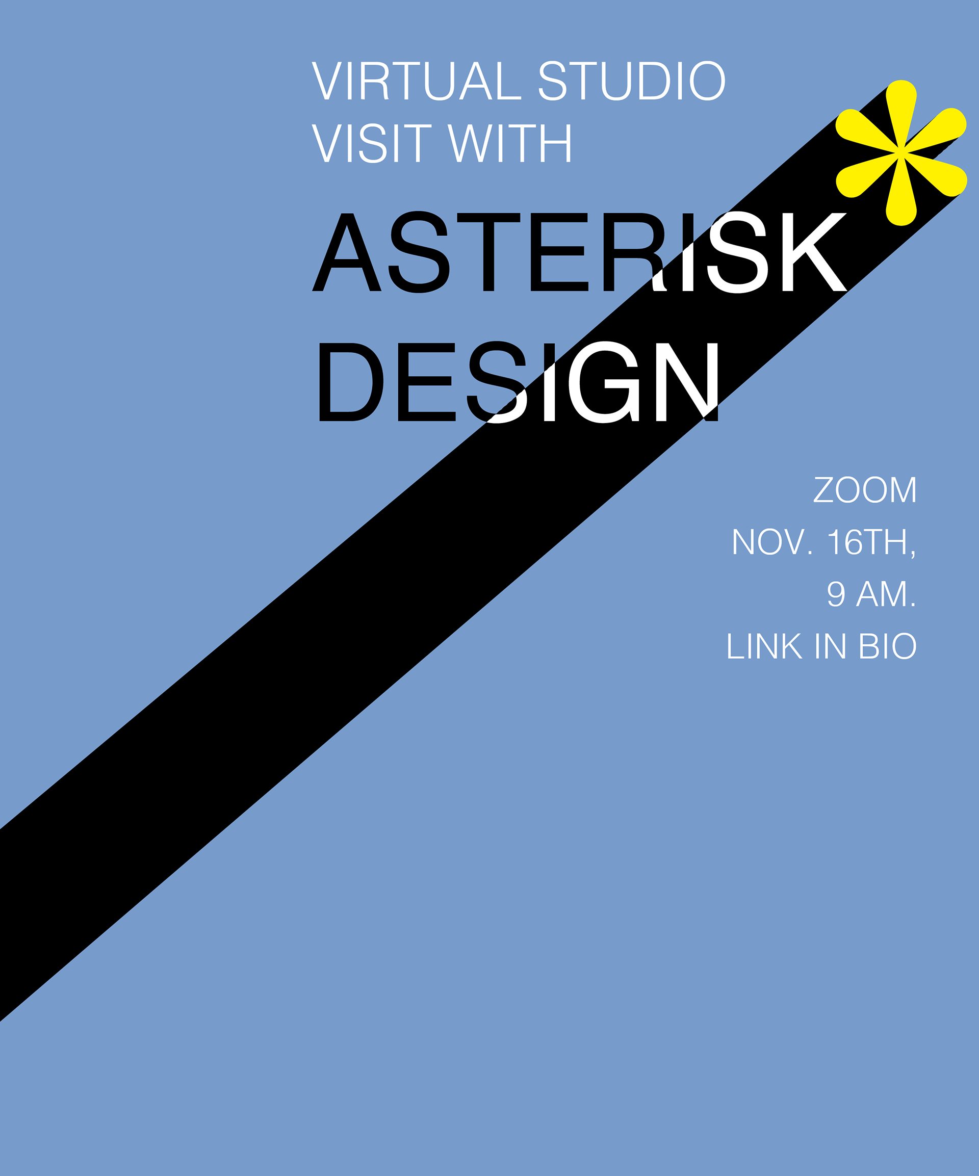 Instagram story post promoting our studio visit with Asterisk Design.
