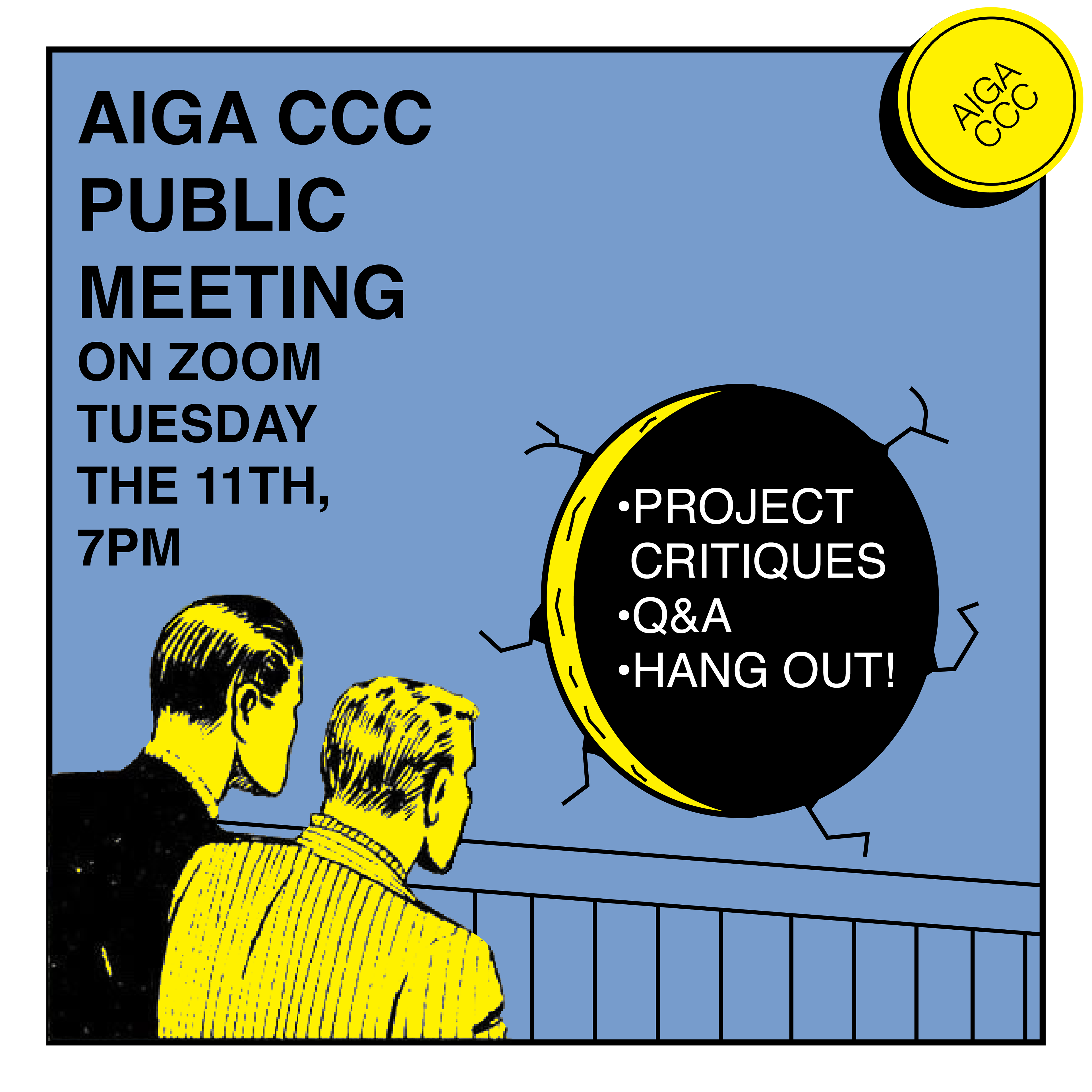 Public Meeting advertisement. **I did not draw the men.