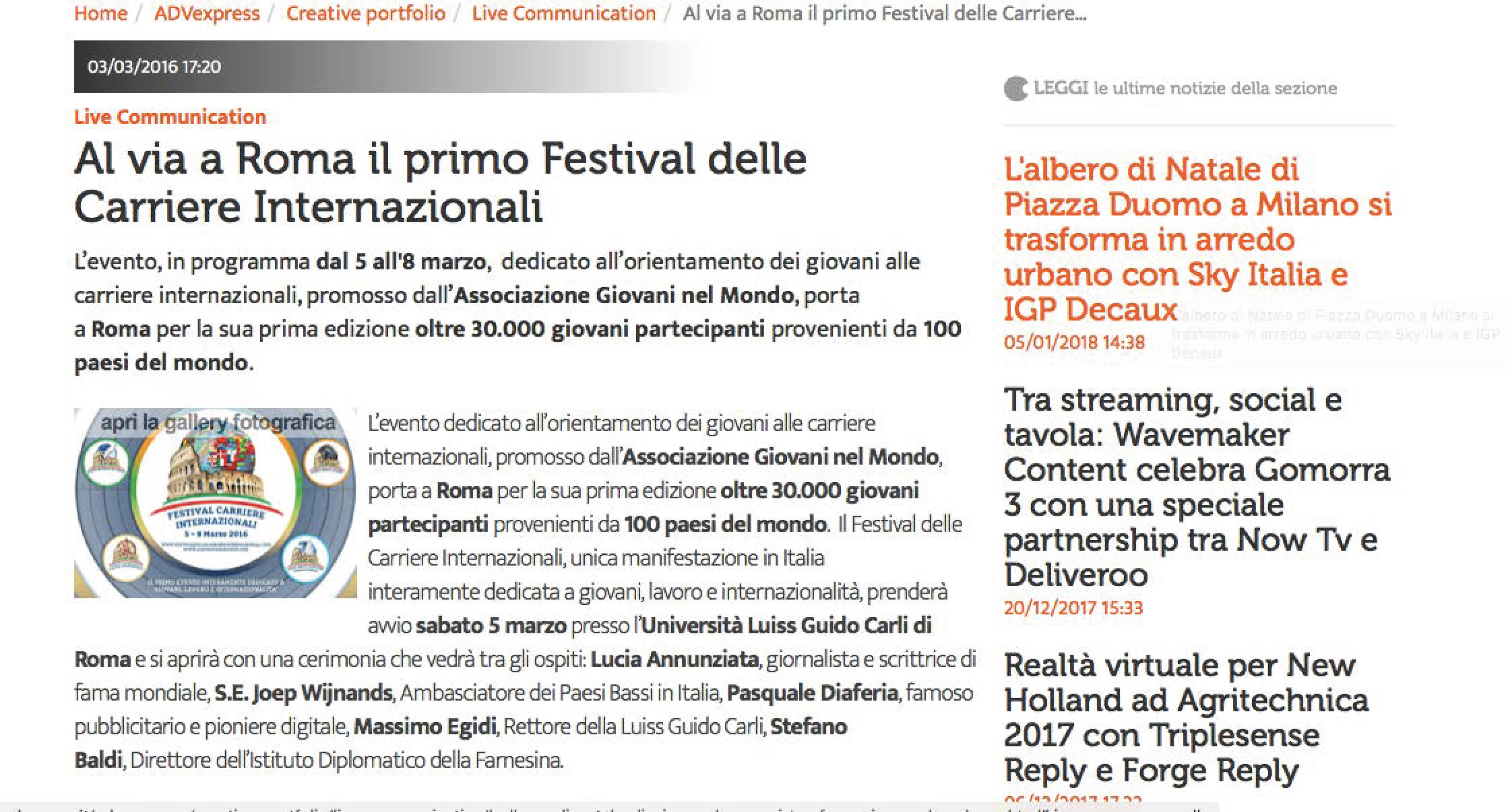 FESTIVAL DELLE CARRIERE