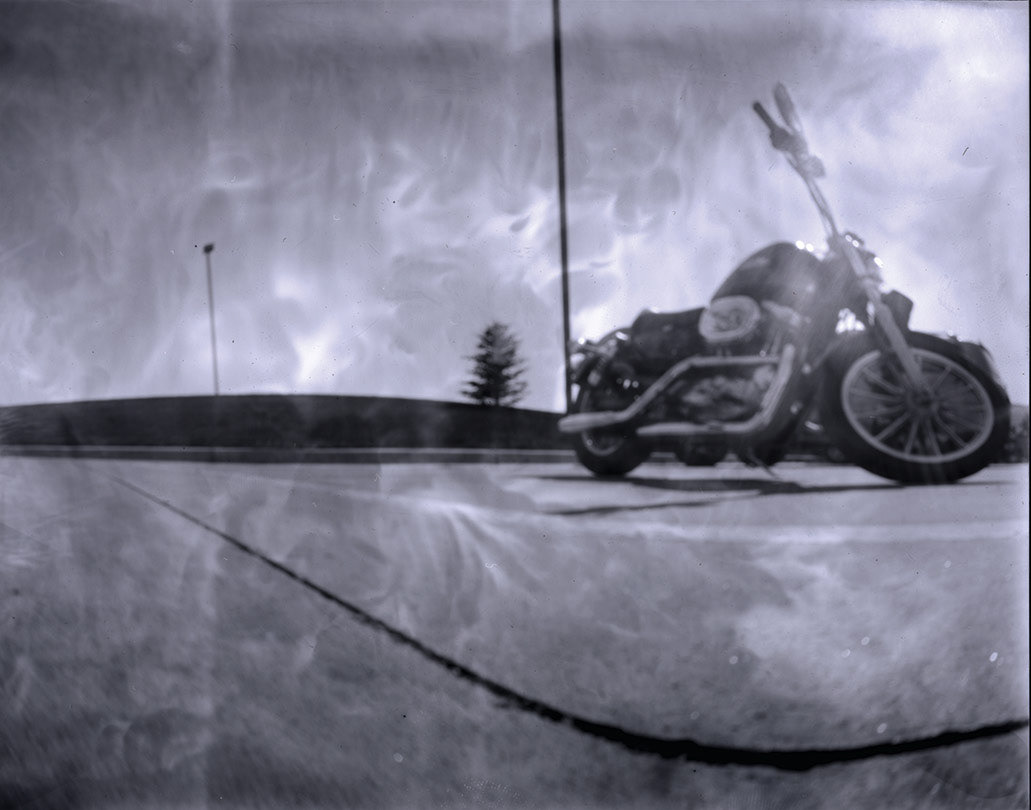 Captured with an oatmeal can pinhole camera