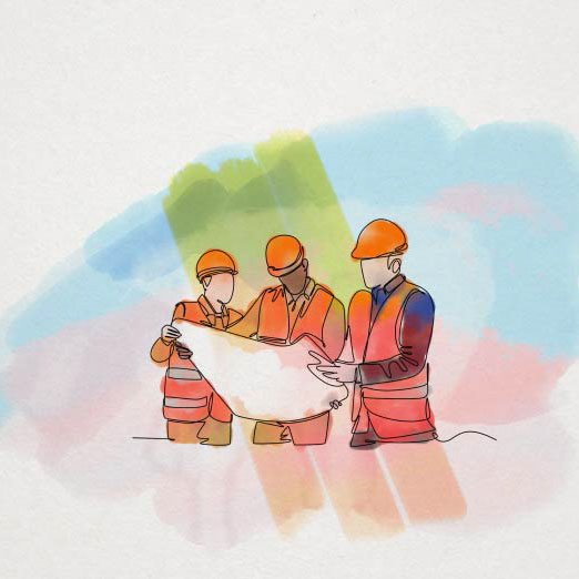 Illustration, e-learning till Trafikverket