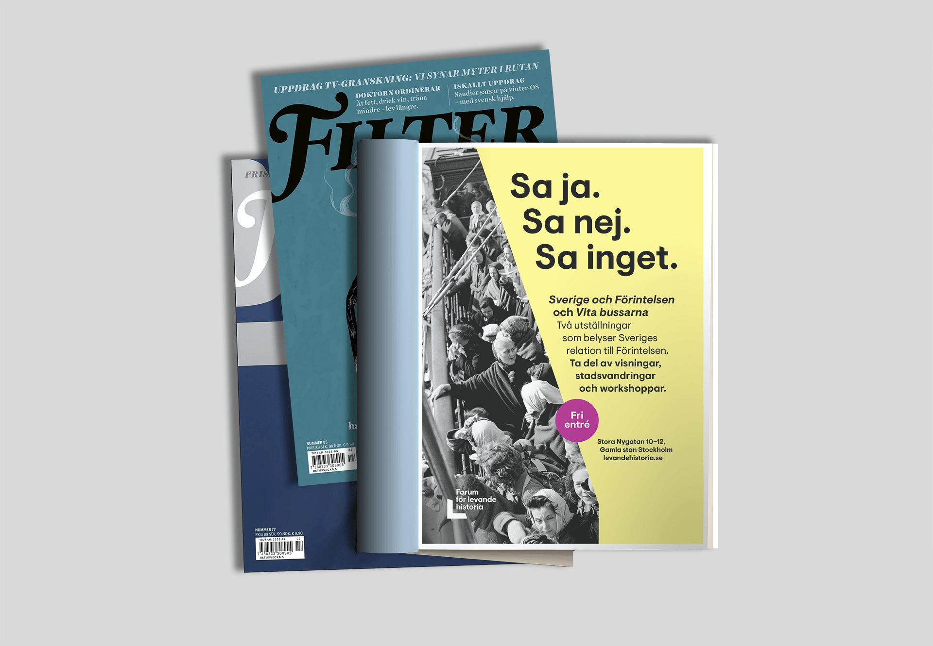 Printannons för utställningar.