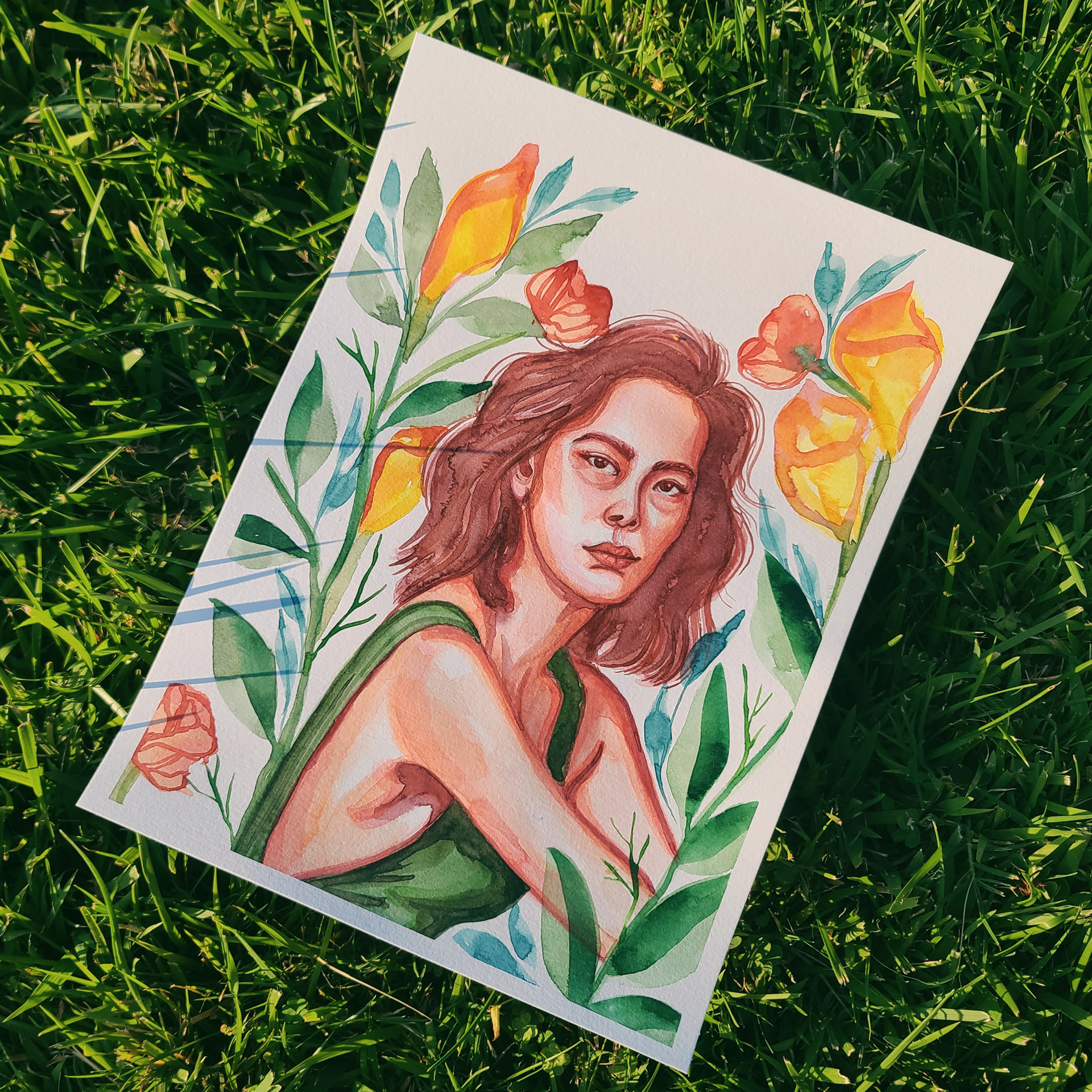 9: Portrait of a Woman (watercolor)