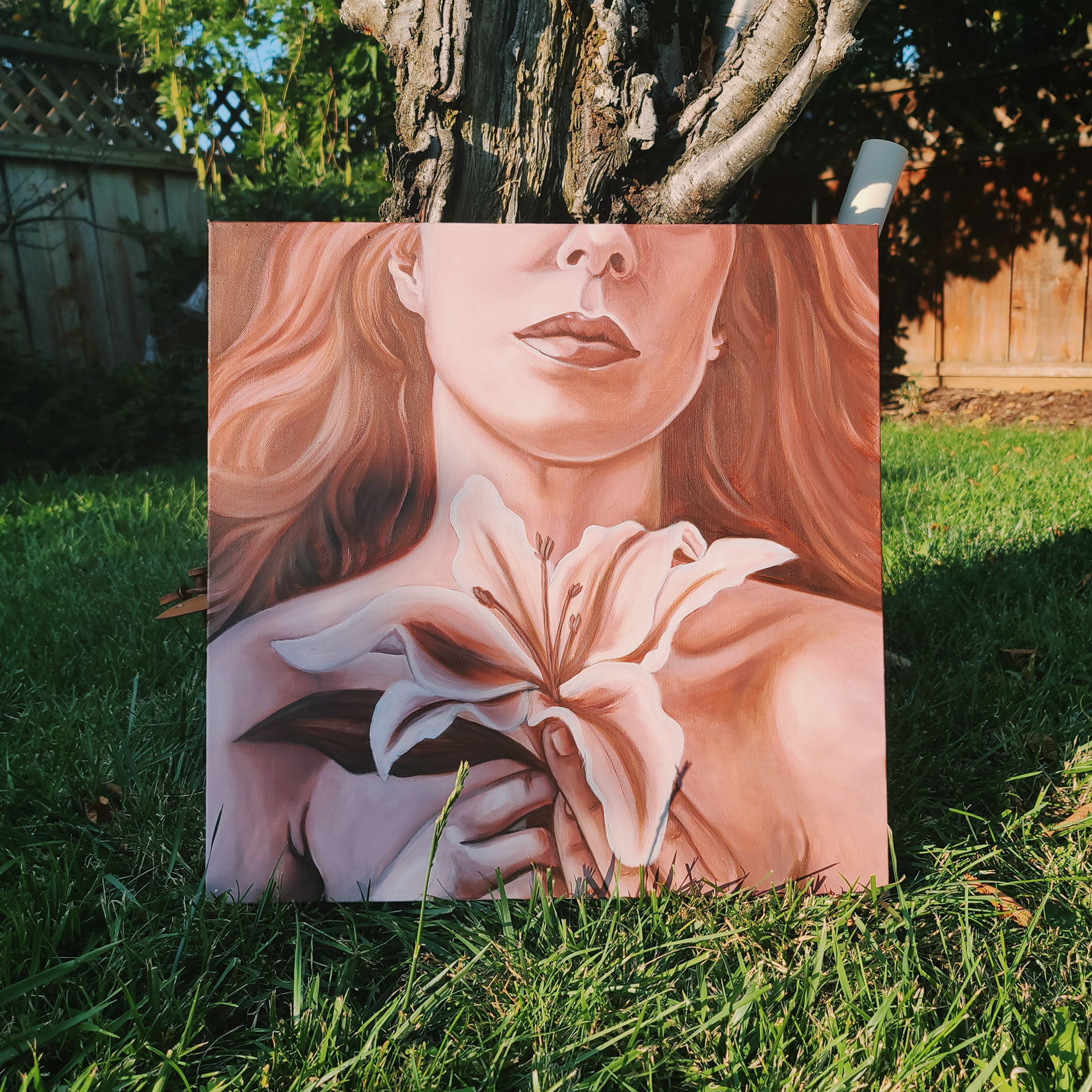 14: In this moment (woman with lily)