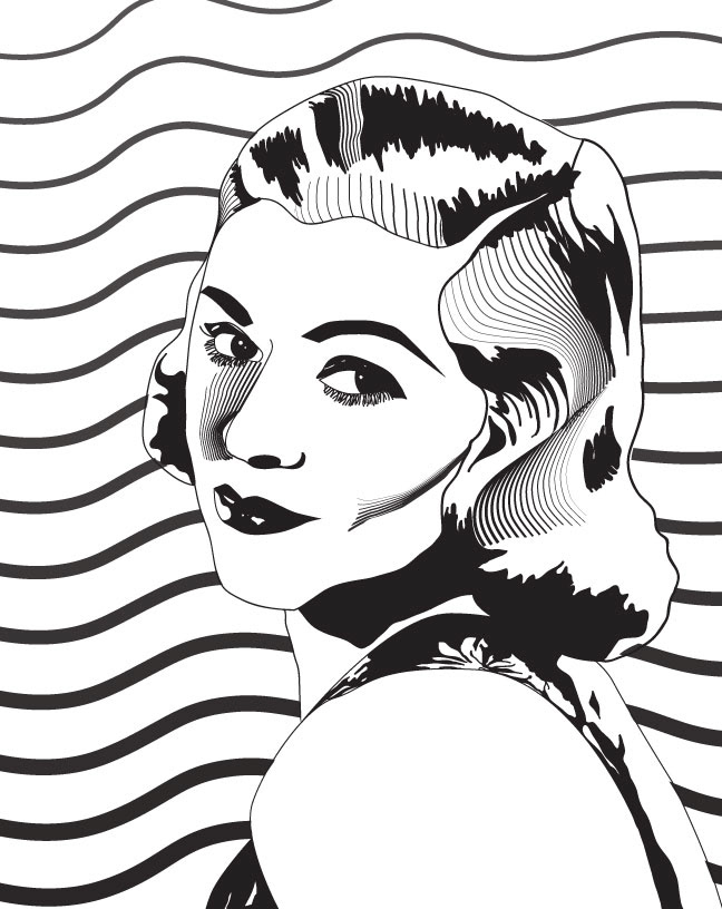 Film Noir portrait of Claire Trevor