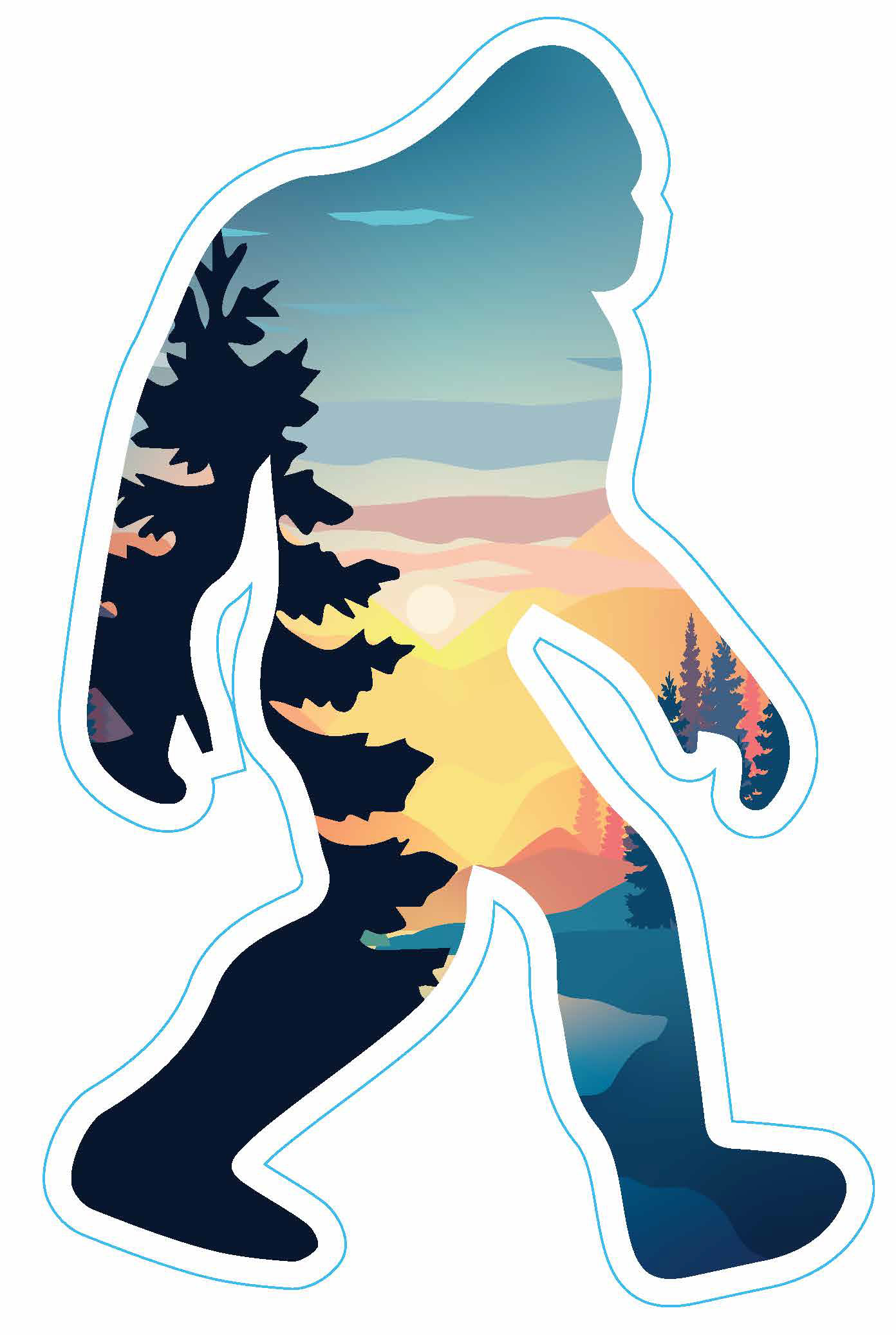 Custom bigfoot sticker I created for the Bigfoot festival.