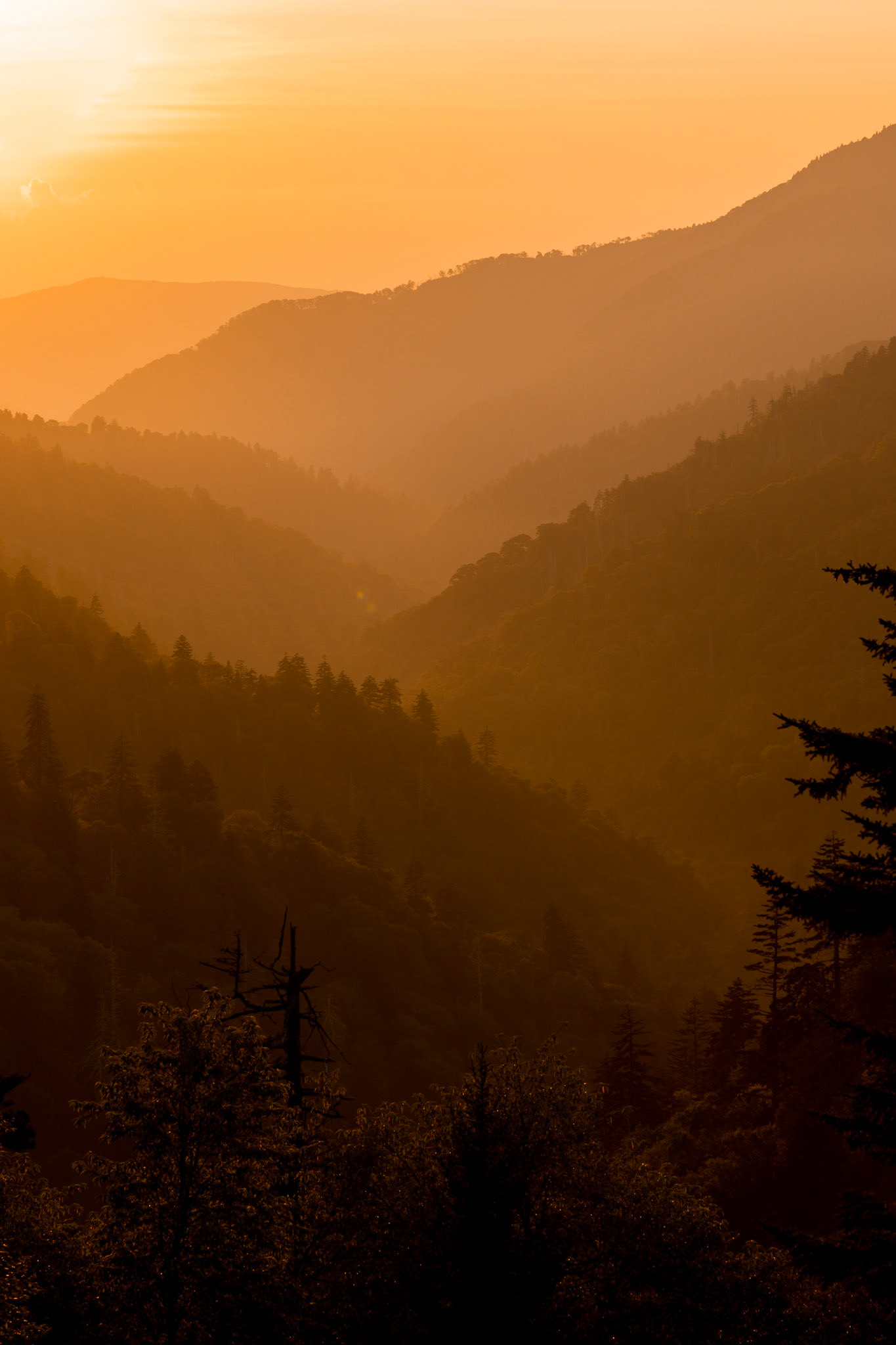 Sunset over the Smokies