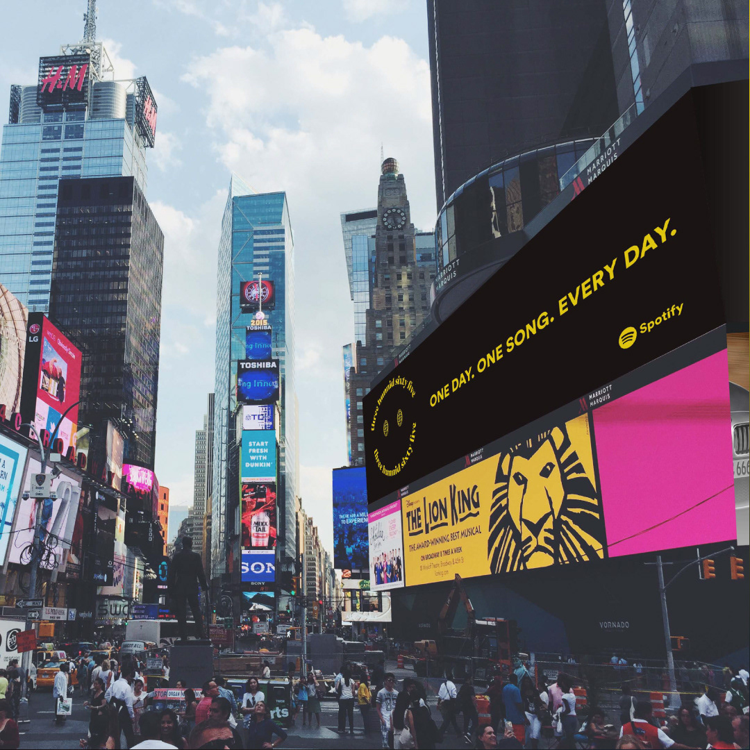 Spotify's "New Music Friday" Billboard Ad in Times Square 2