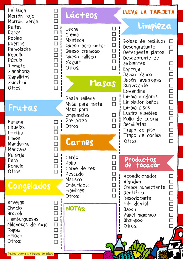 Lista de compras para tu primera cocina