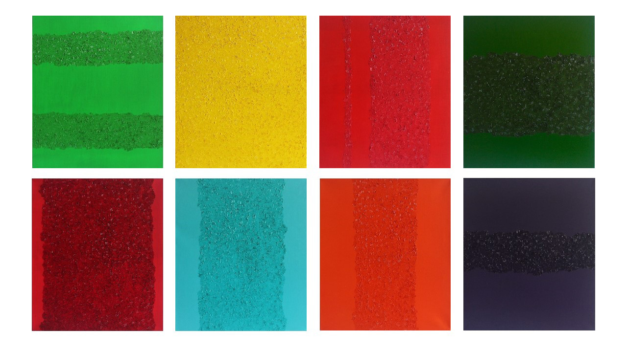 EXISTNET TRACE SERIES, Oil on canvas, 53 X 45.5 cm (each size, 16peices), 2021