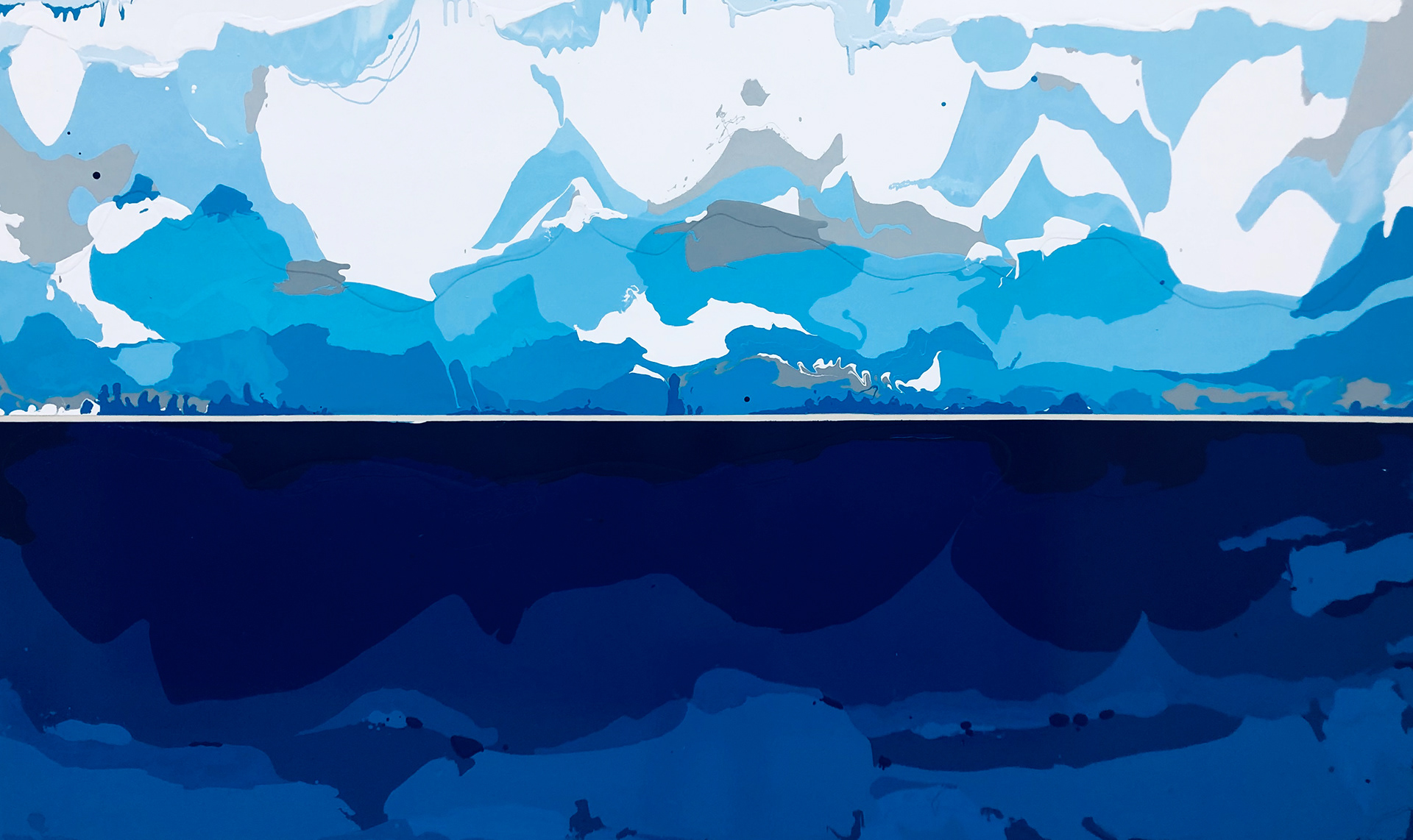 The line between them (on cotton), Oil on canvas, 200 x 150 cm, 2019