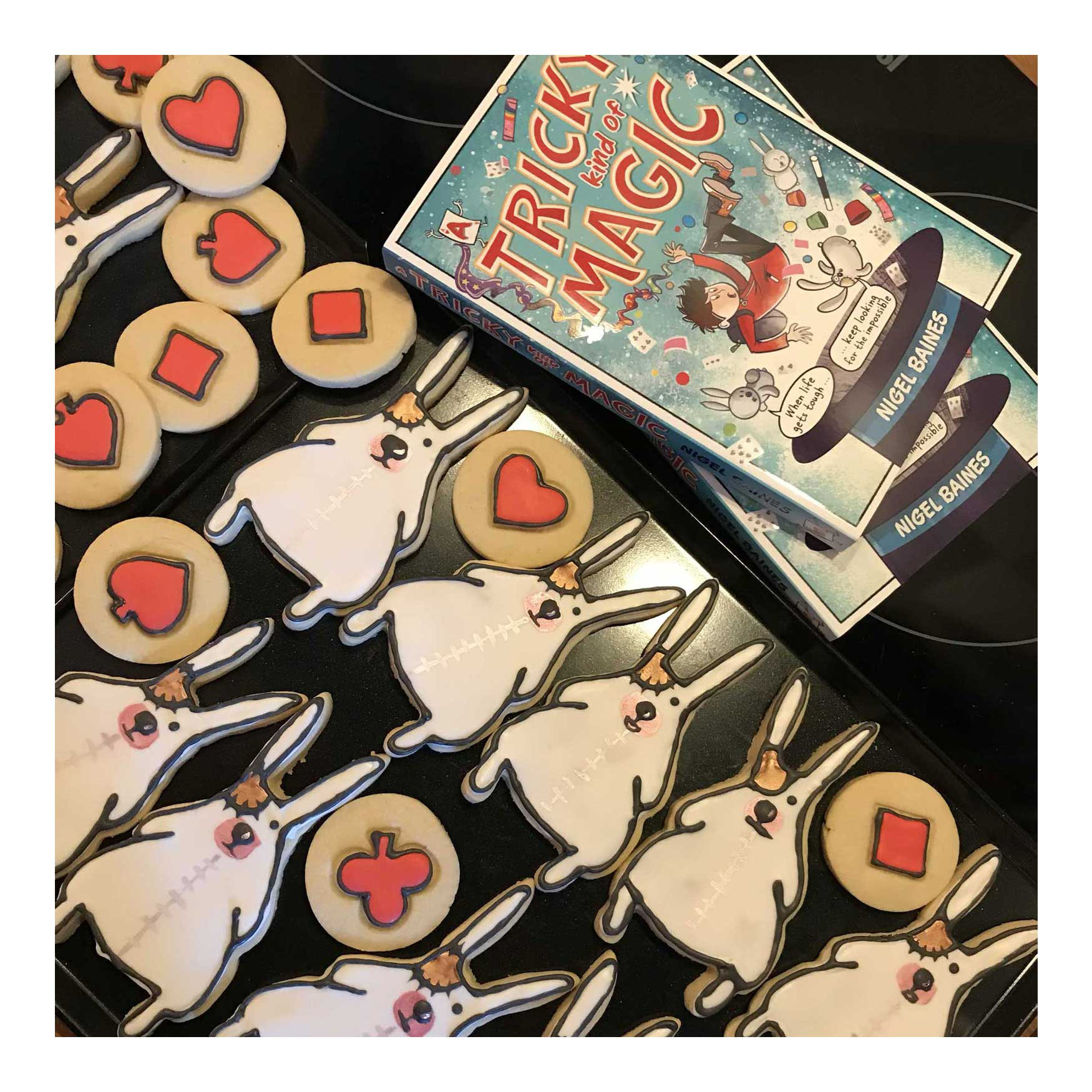 Rabbit cookies for Nigel's book launch