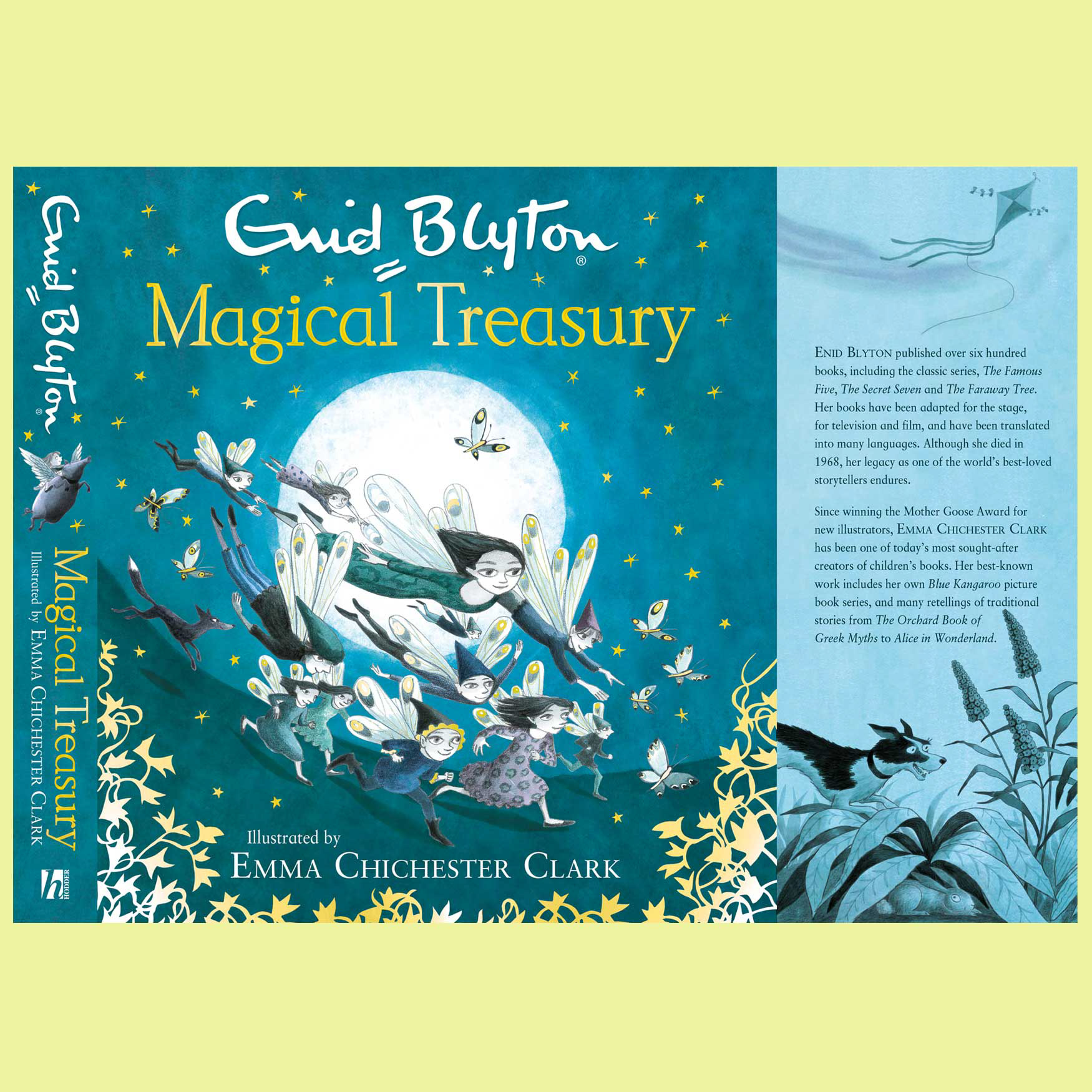 Front, spine and flap