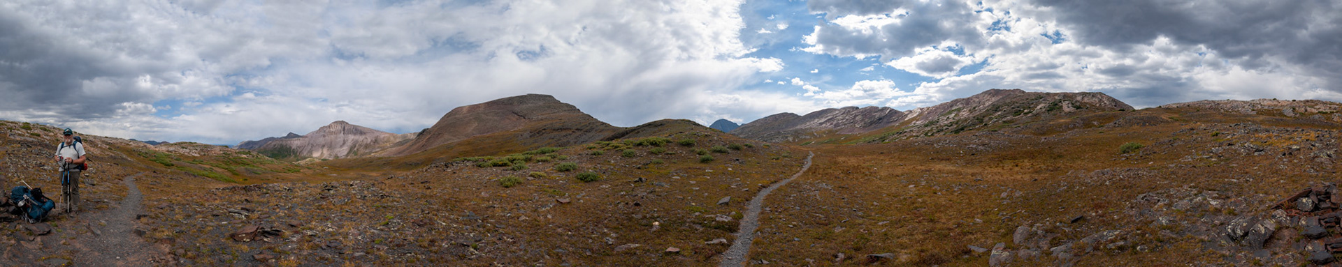 Image 1 with Walt on the left a near 360 of Hunchback Pass
