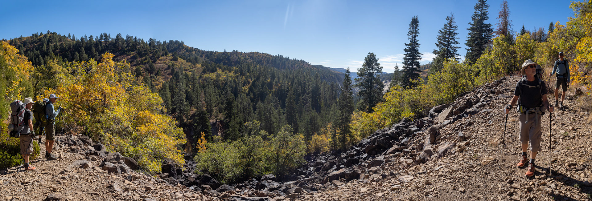 Rounding the bend from Wildcat to West Rim