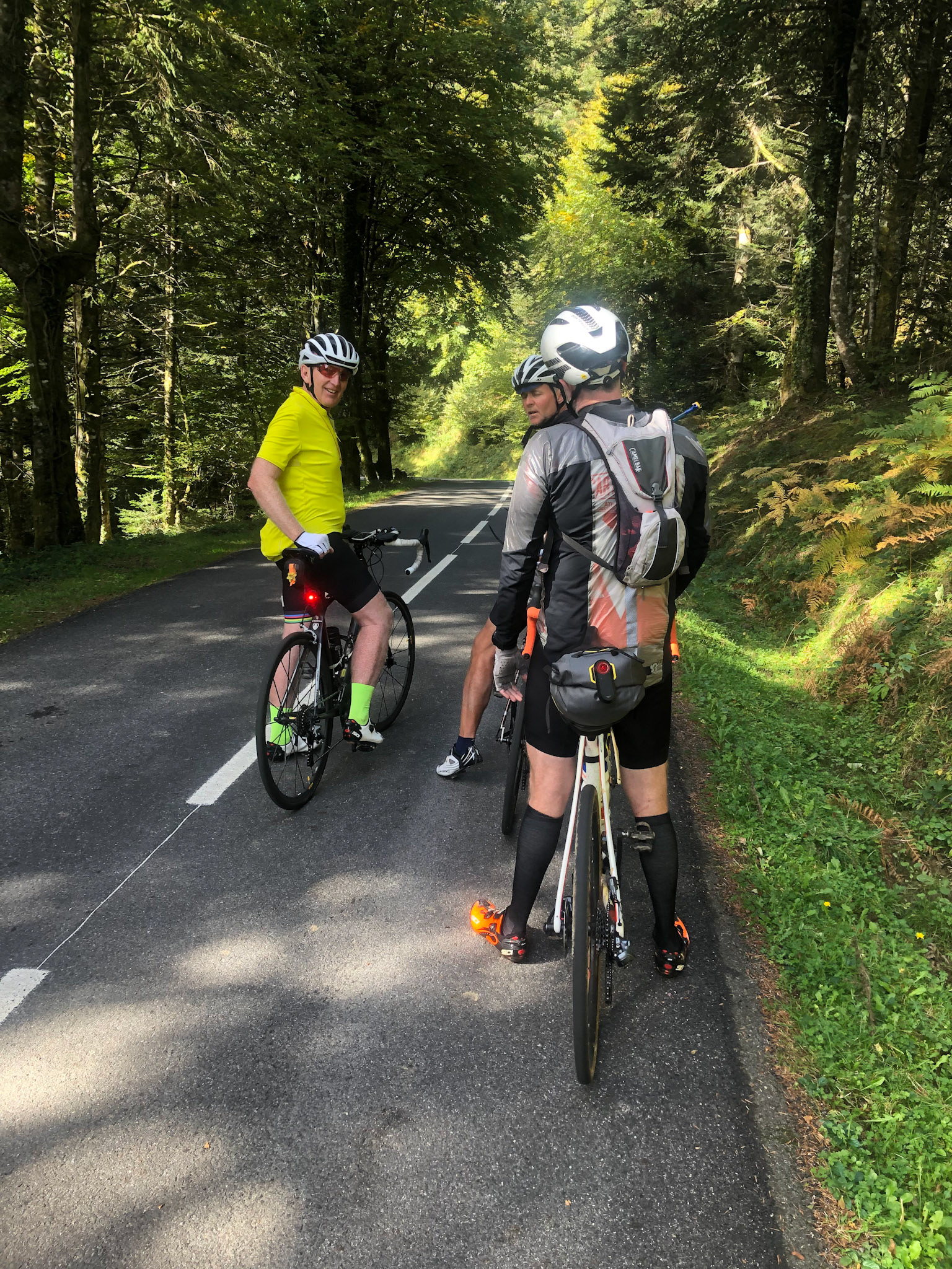 We rode down with him