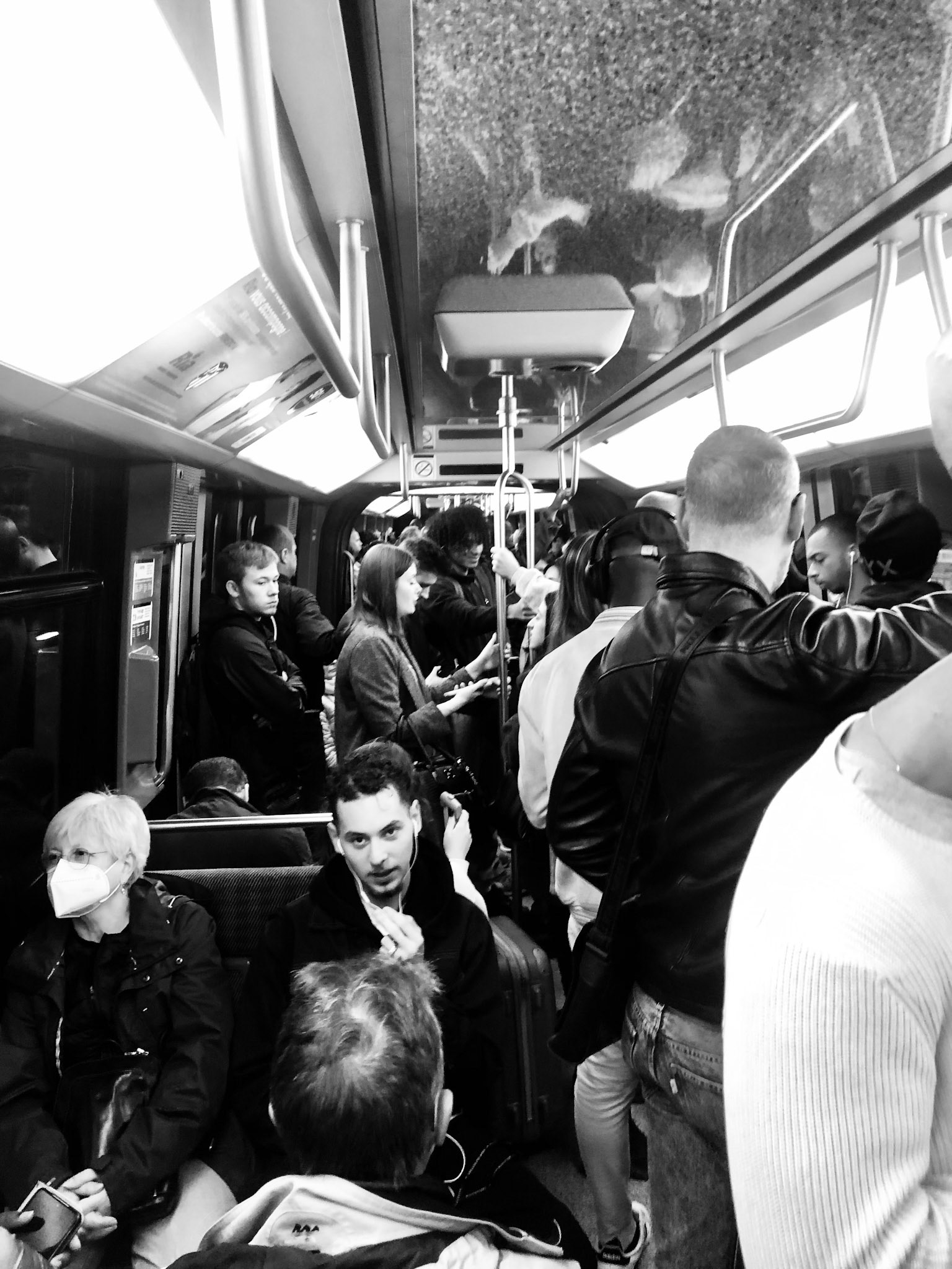 On the tram