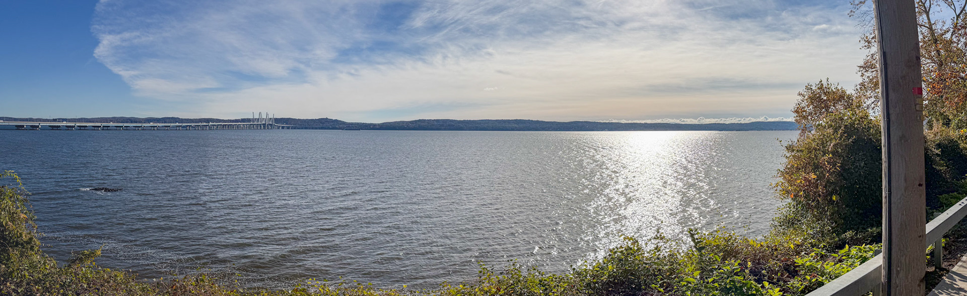 Mario Cuomo Bridge as seen approaching from Piermont