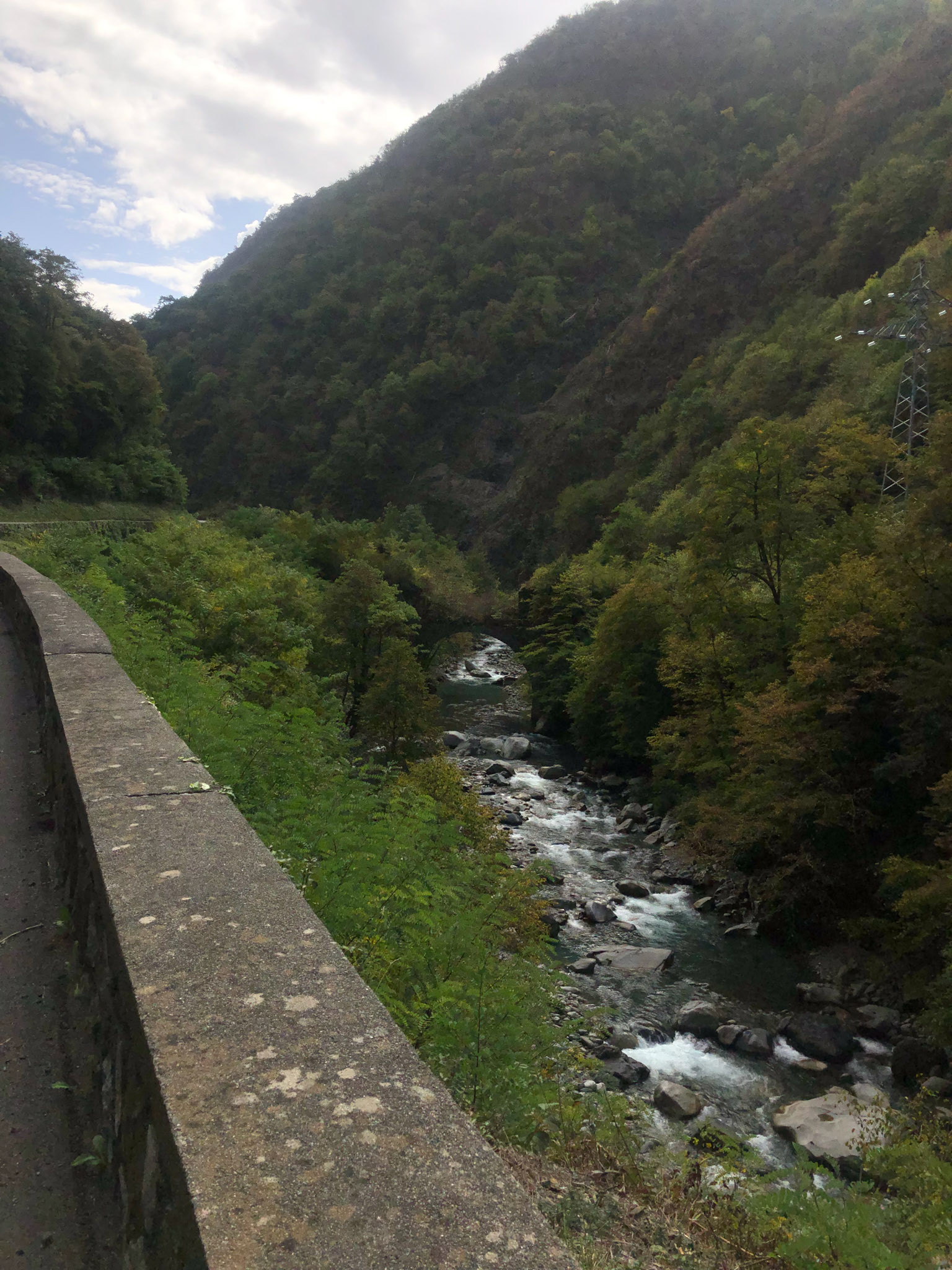 What cuts the gorge