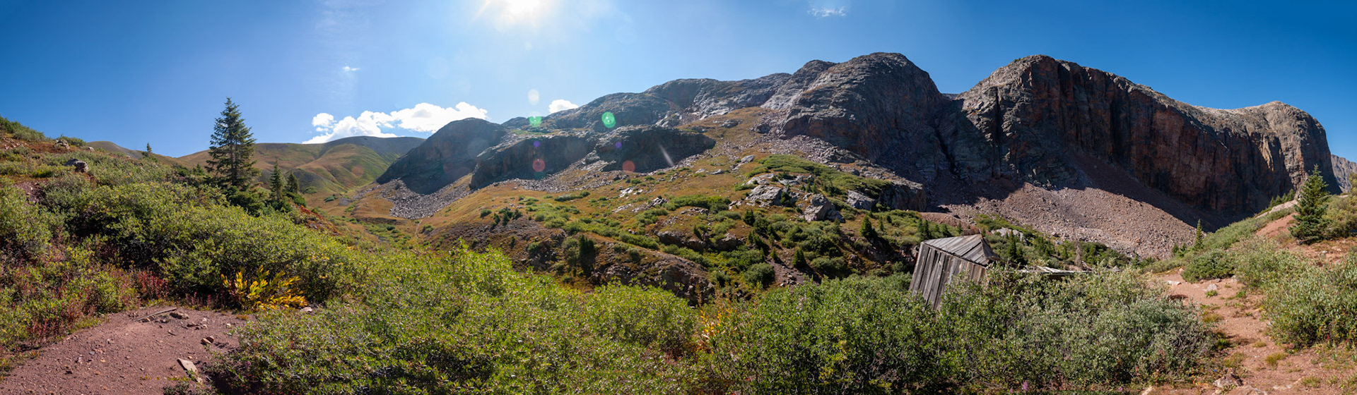 Same overall site, from behind the ruins.