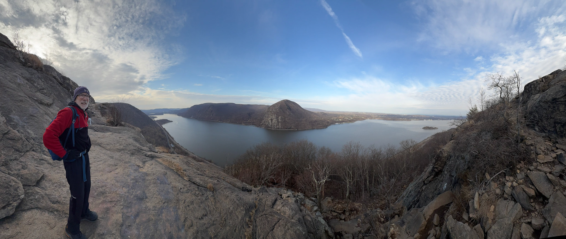 This was lower down on the ascent, and was a smaller shelf that skirted the rocks to get to another ascending part.