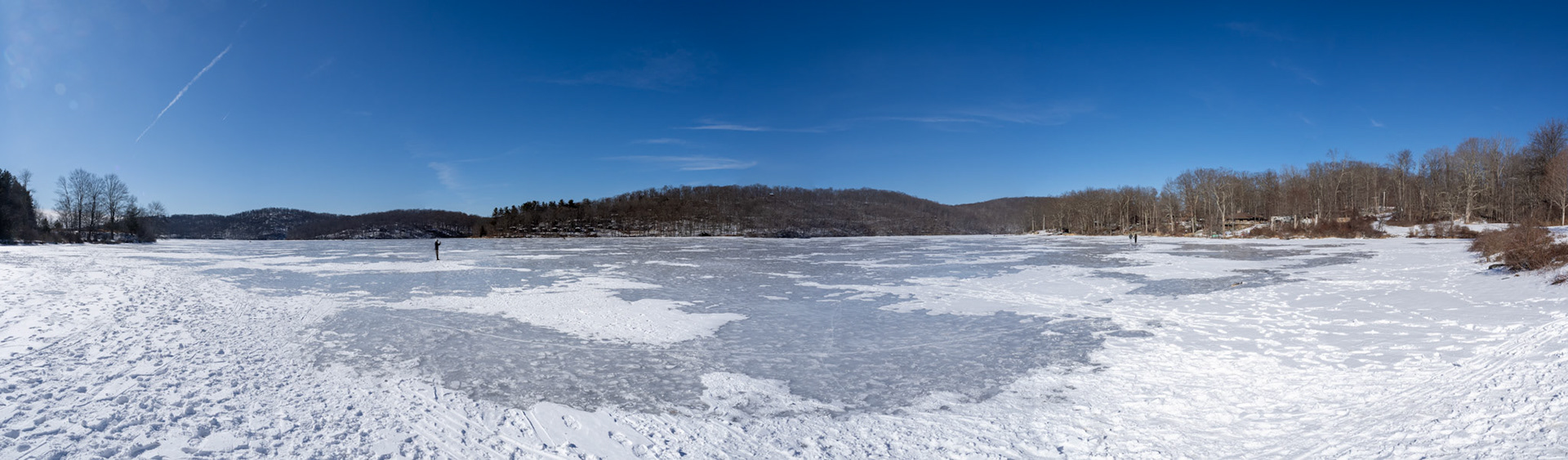 Lake Sebago and Ice Fishing folks