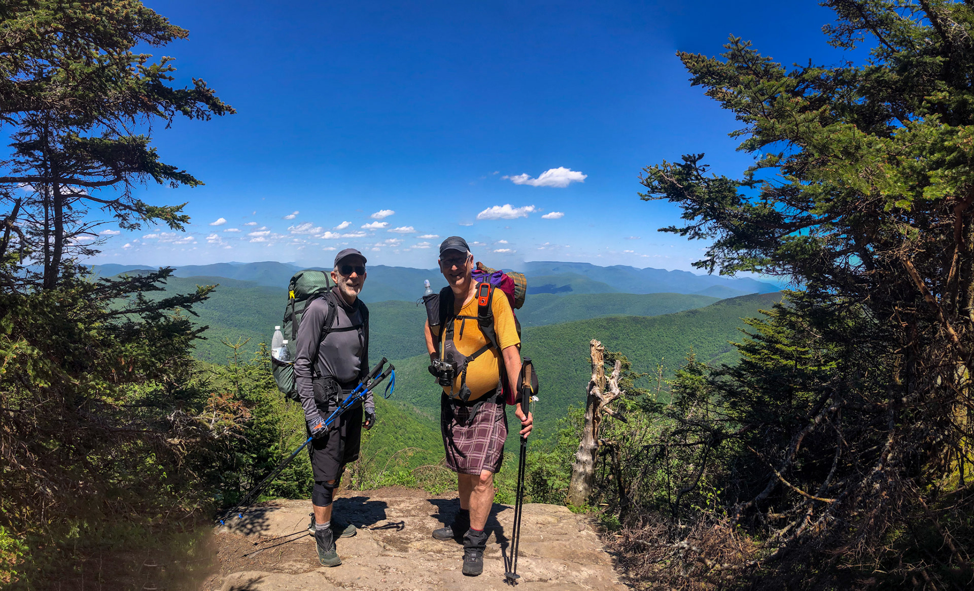 I tried to merge with L&R fill but I had the camera higher than the hiker who took the shots