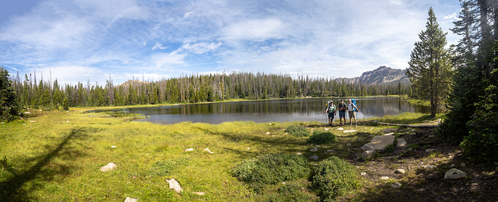 Bonnie Lake with Paul, Terry and Dave