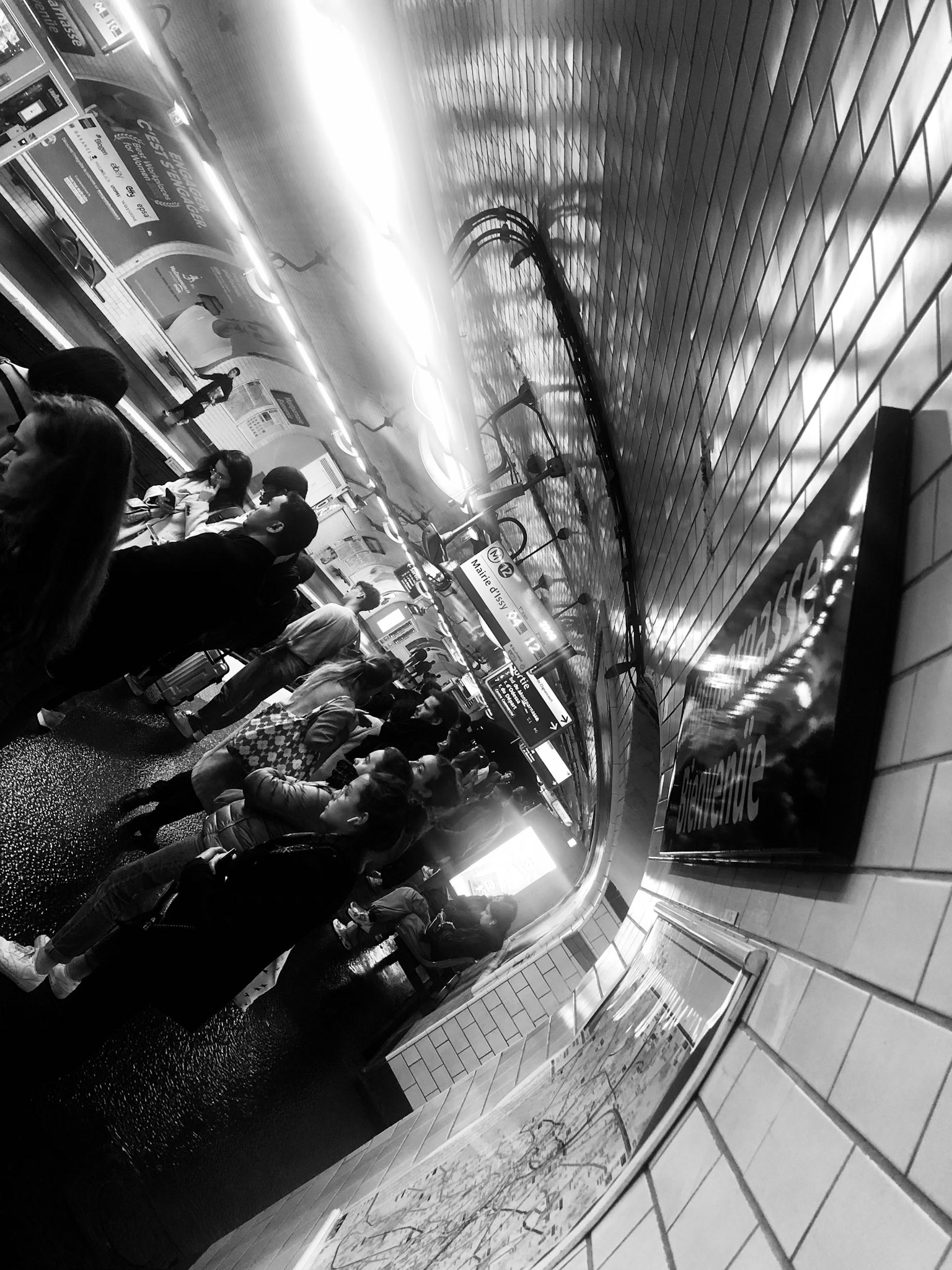 Awaiting the 12 at Montparnasse