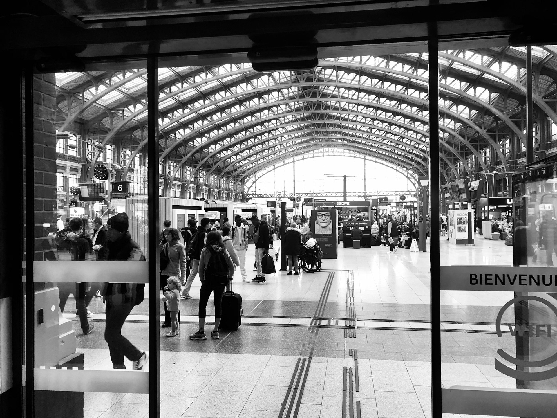 Looking into the end of the line.