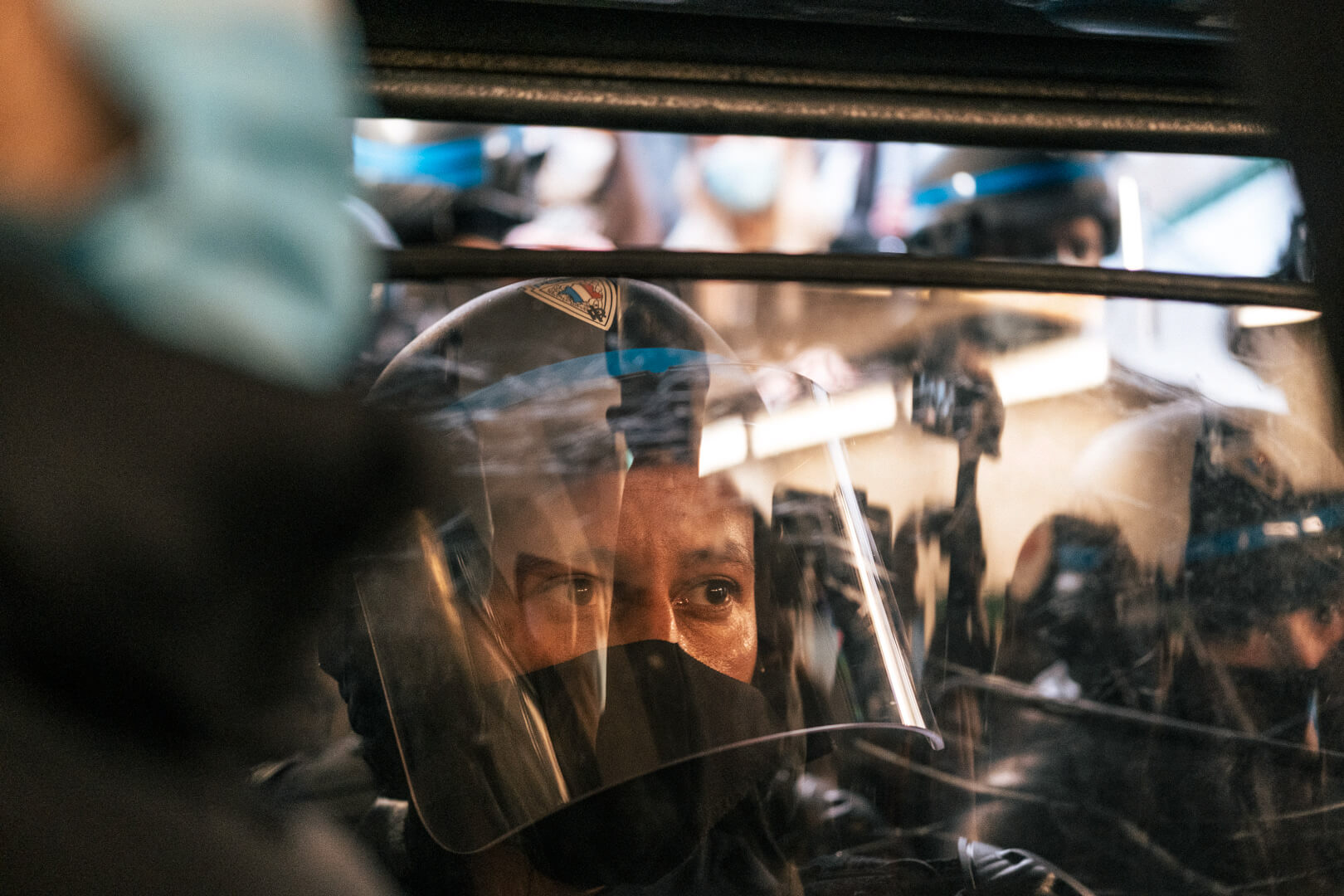 Rassemblement devant le Sénat de Paris contre la loi "Sécurité Globale", Paris, 16 mars 2021.
