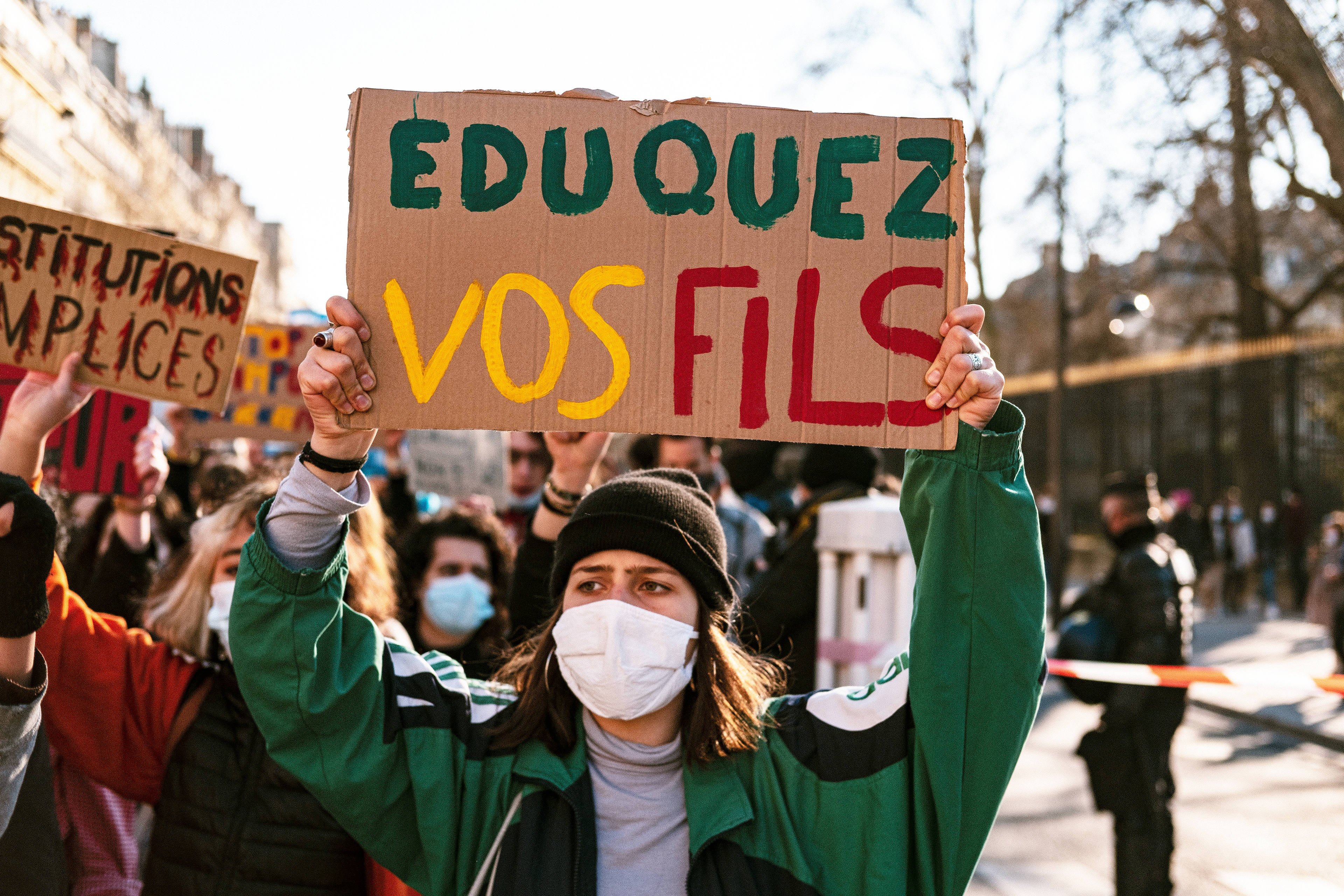 Manifestation contre les violences sexuelles et sexistes dans l'enseignement supérieur et secondaire, Paris, 6 Mars 2021