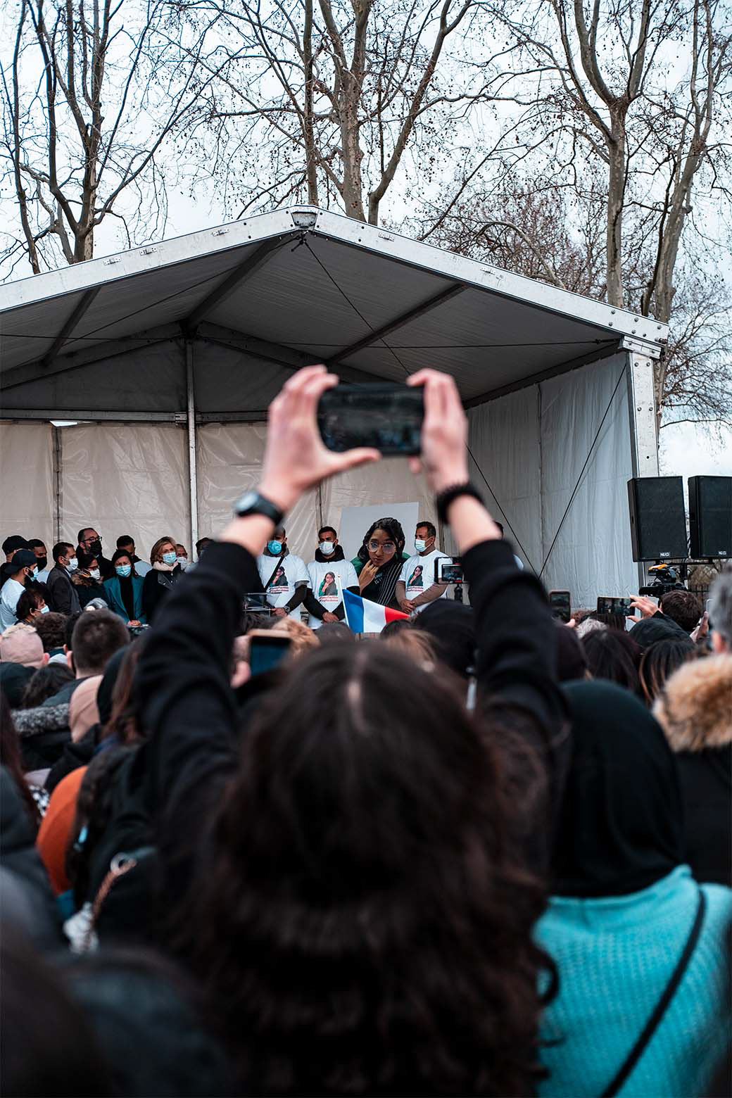 Marche blanche en l'honneur d'Alisha Khalid, Argenteuil, 14 Mars 2021.