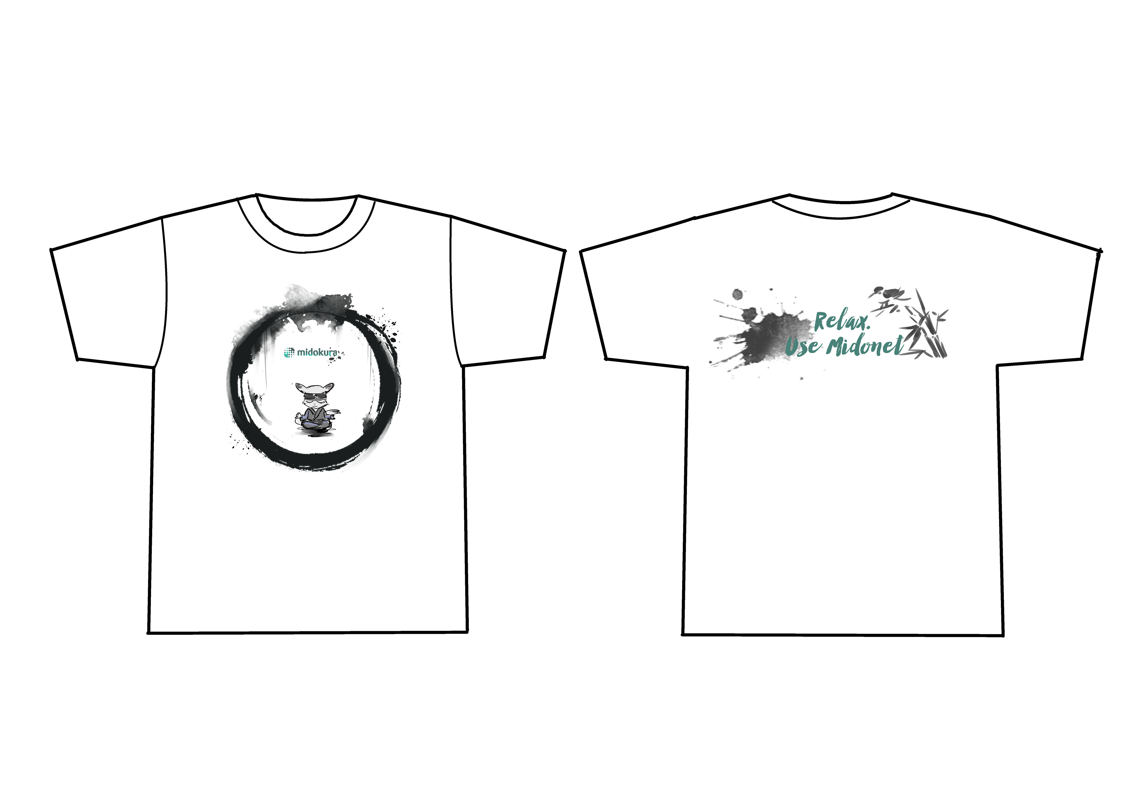 Shirt design (white) for Midokura